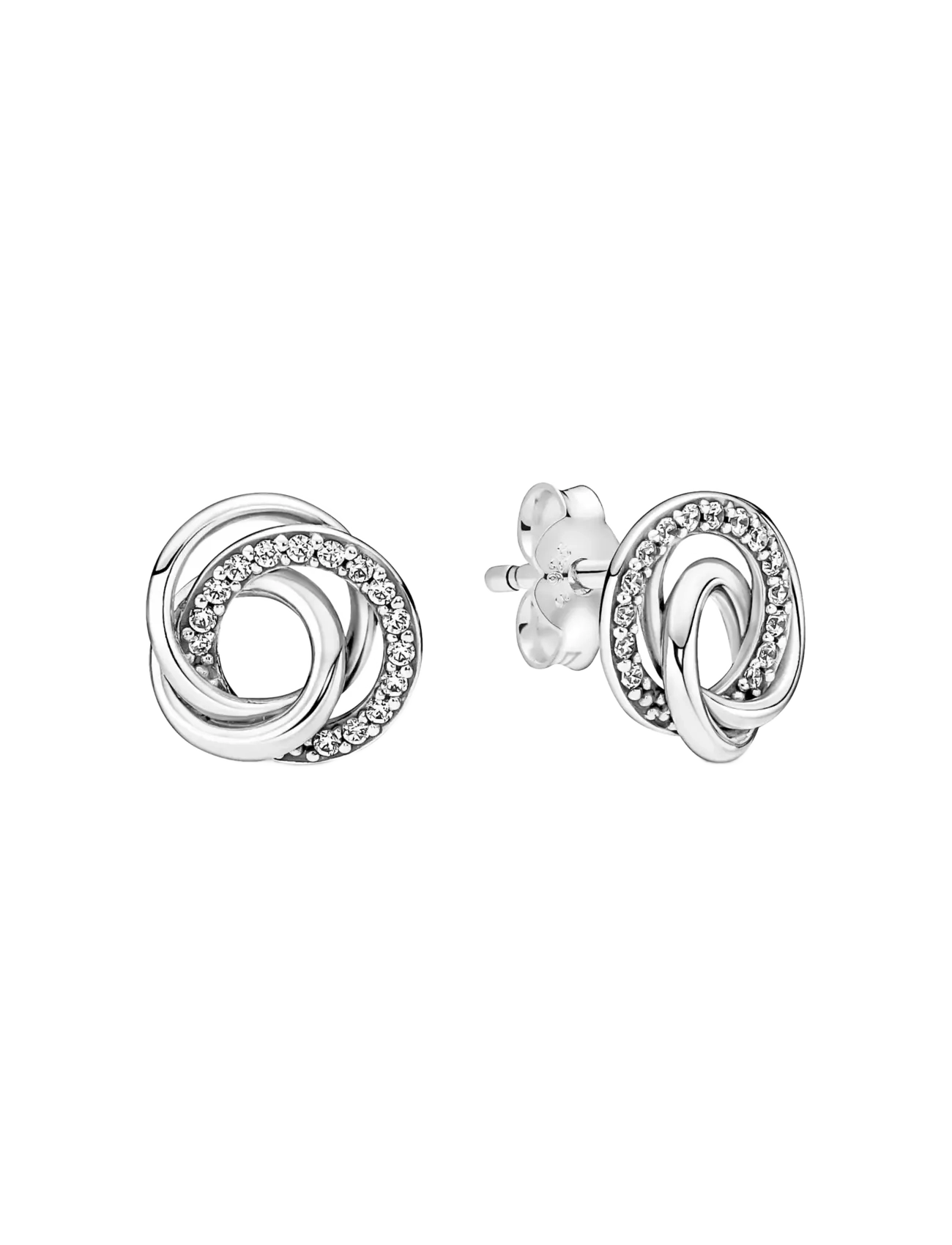 Pandora Encircled sterling silver stud earrings - Accessories - CLEAR / undefined