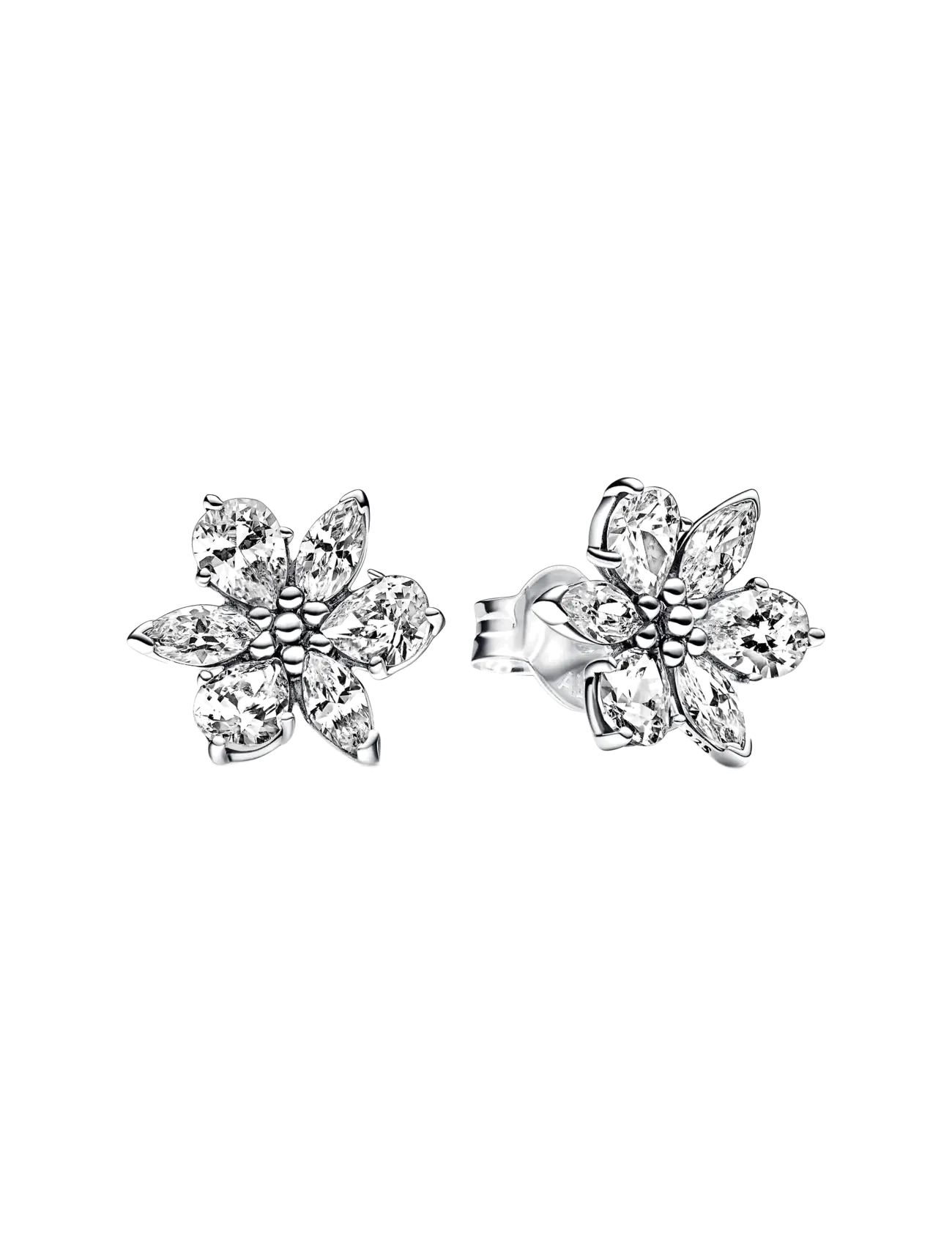 Pandora Herbarium cluster sterling silver stud earrings with clear cubic zirconia - Accessoires - CLEAR / undefined