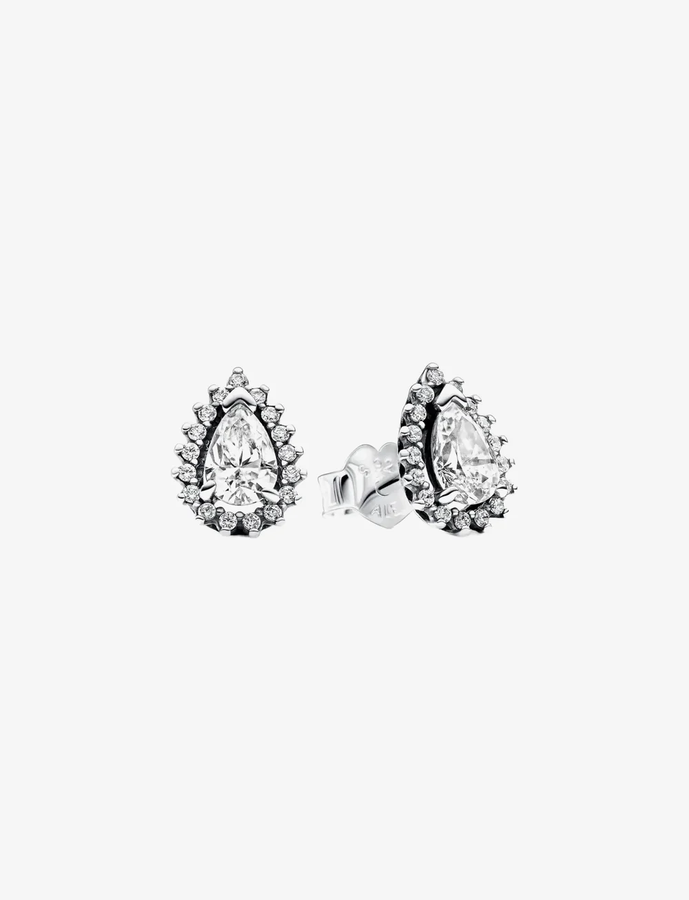 Pandora - Sterling silver stud earrings with clear cubic zirconia - nappikorvakorut - clear - 1