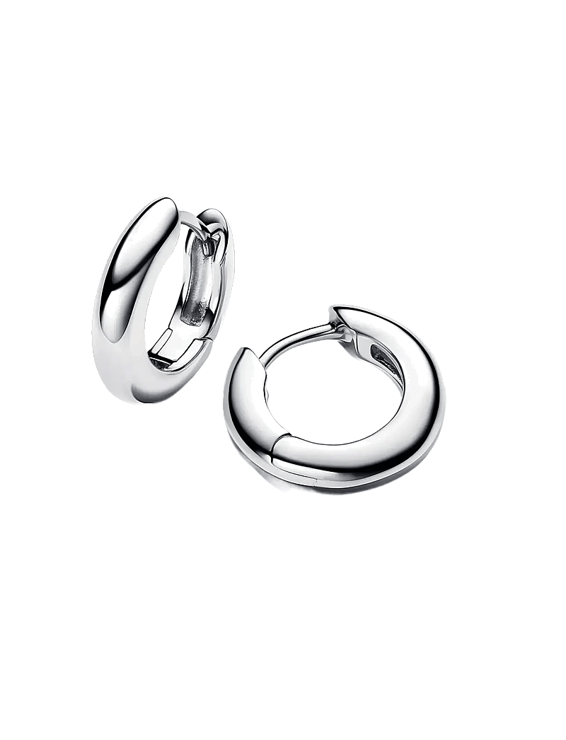 Pandora - Sterling silver hoop earrings - no color - 1