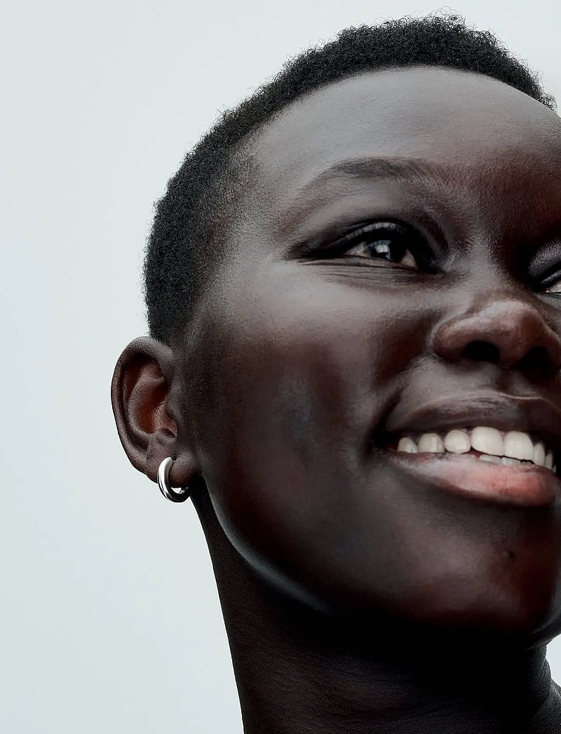 Pandora - Sterling silver hoop earrings - no color - 0