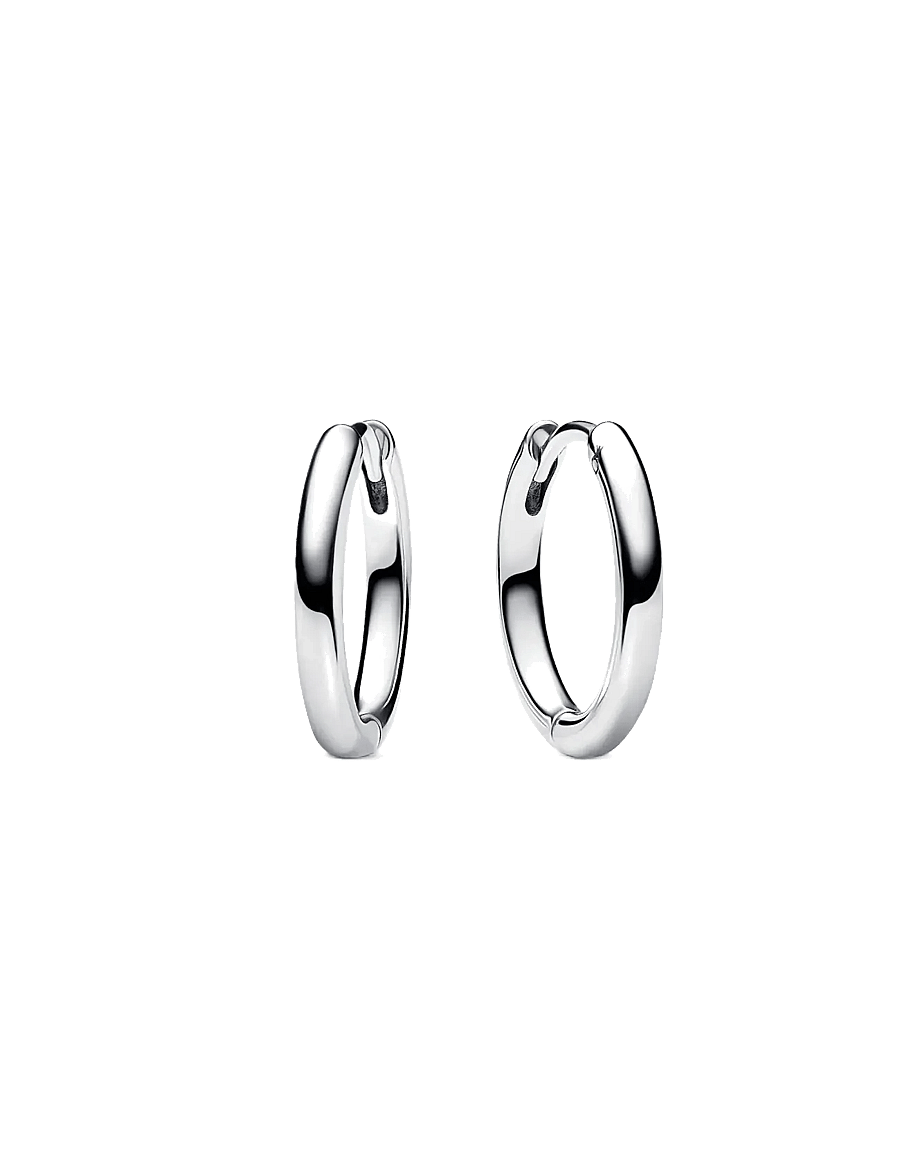 Pandora - Sterling silver hoop earrings - hoops - no color - 1
