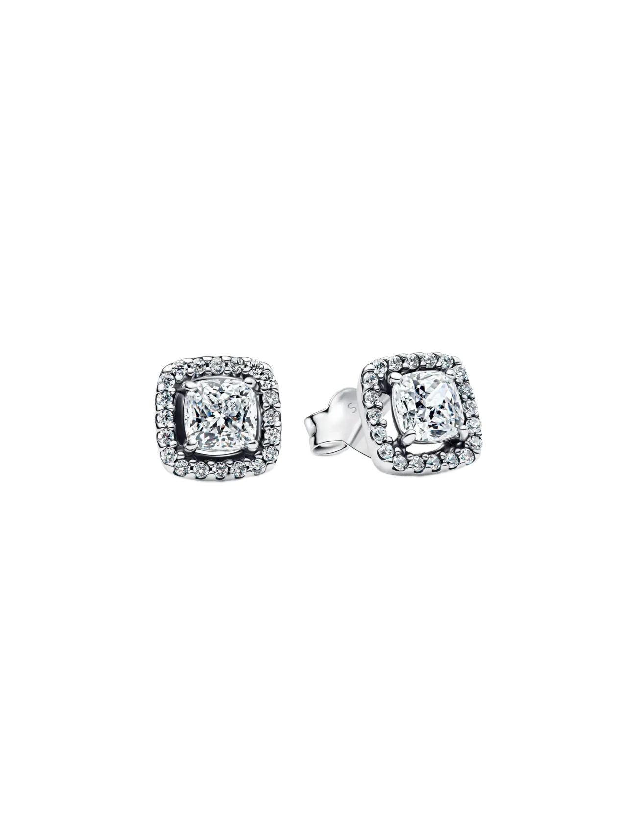 Pandora Square Halo Stud Earrings - Accessoires - CLEAR / undefined