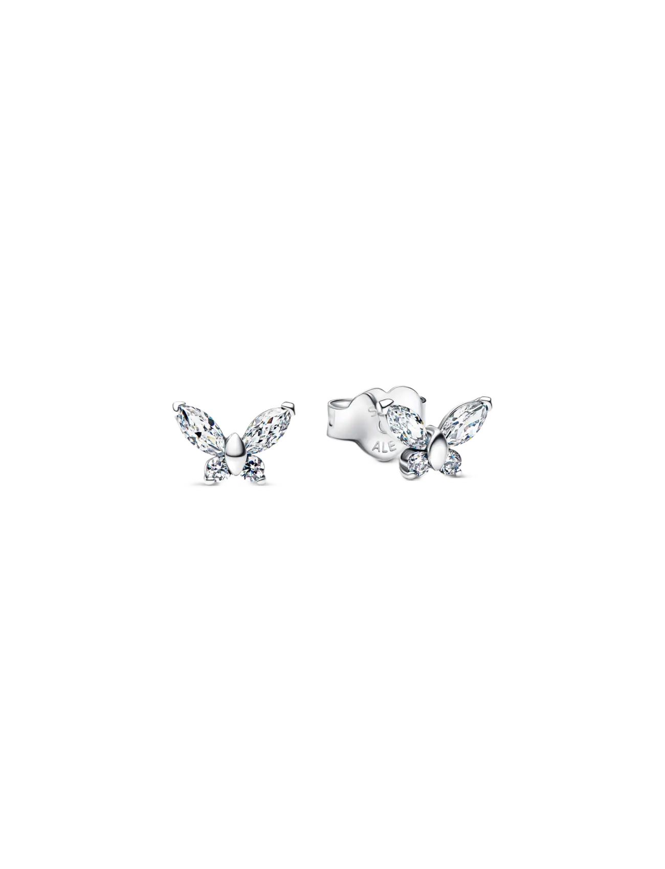 Pandora Butterfly sterling silver stud earrings with clear cubic zirconia - Accessoires - CLEAR / undefined