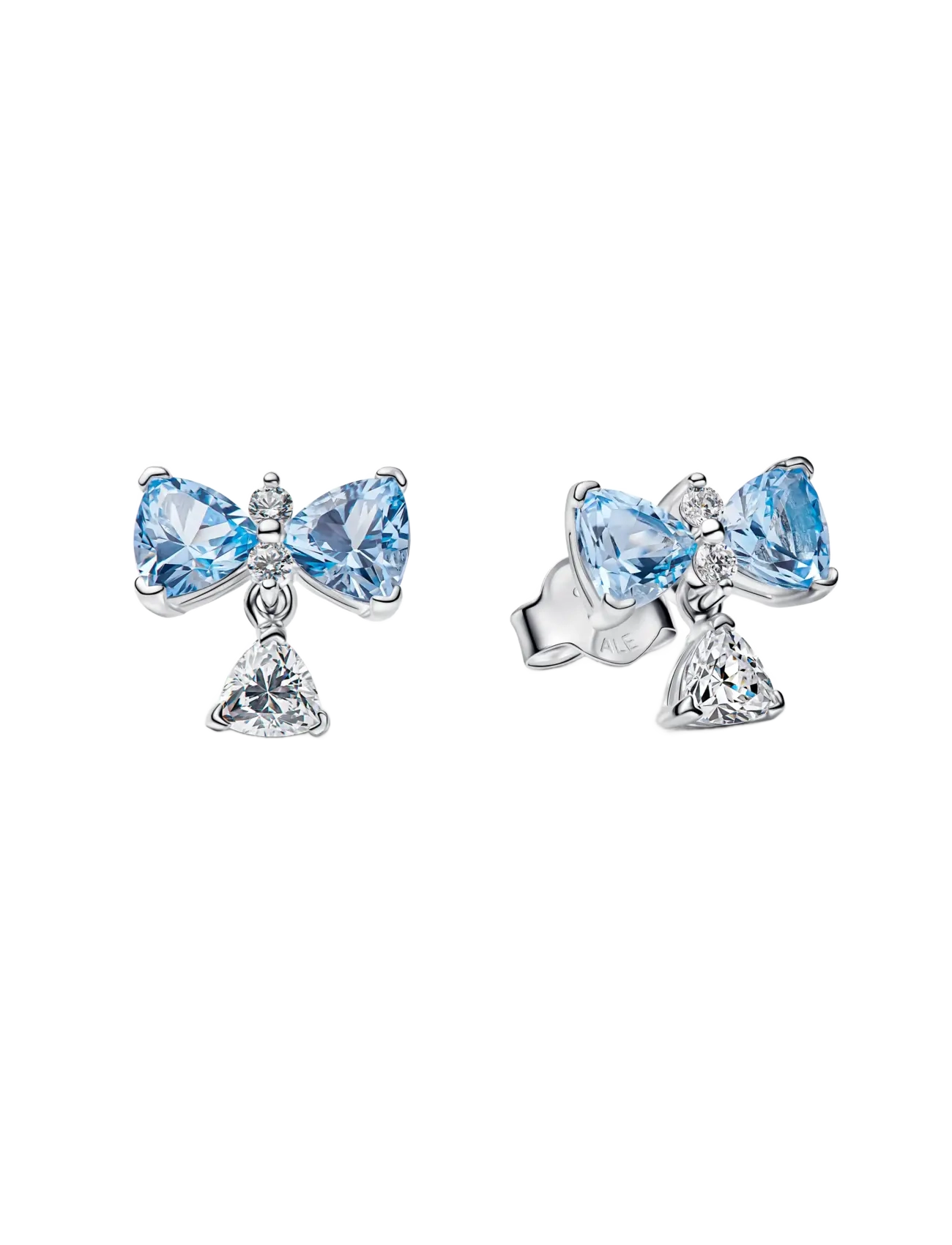 Pandora Bow sterling silver stud earrings - Accessories - BLUE / blue