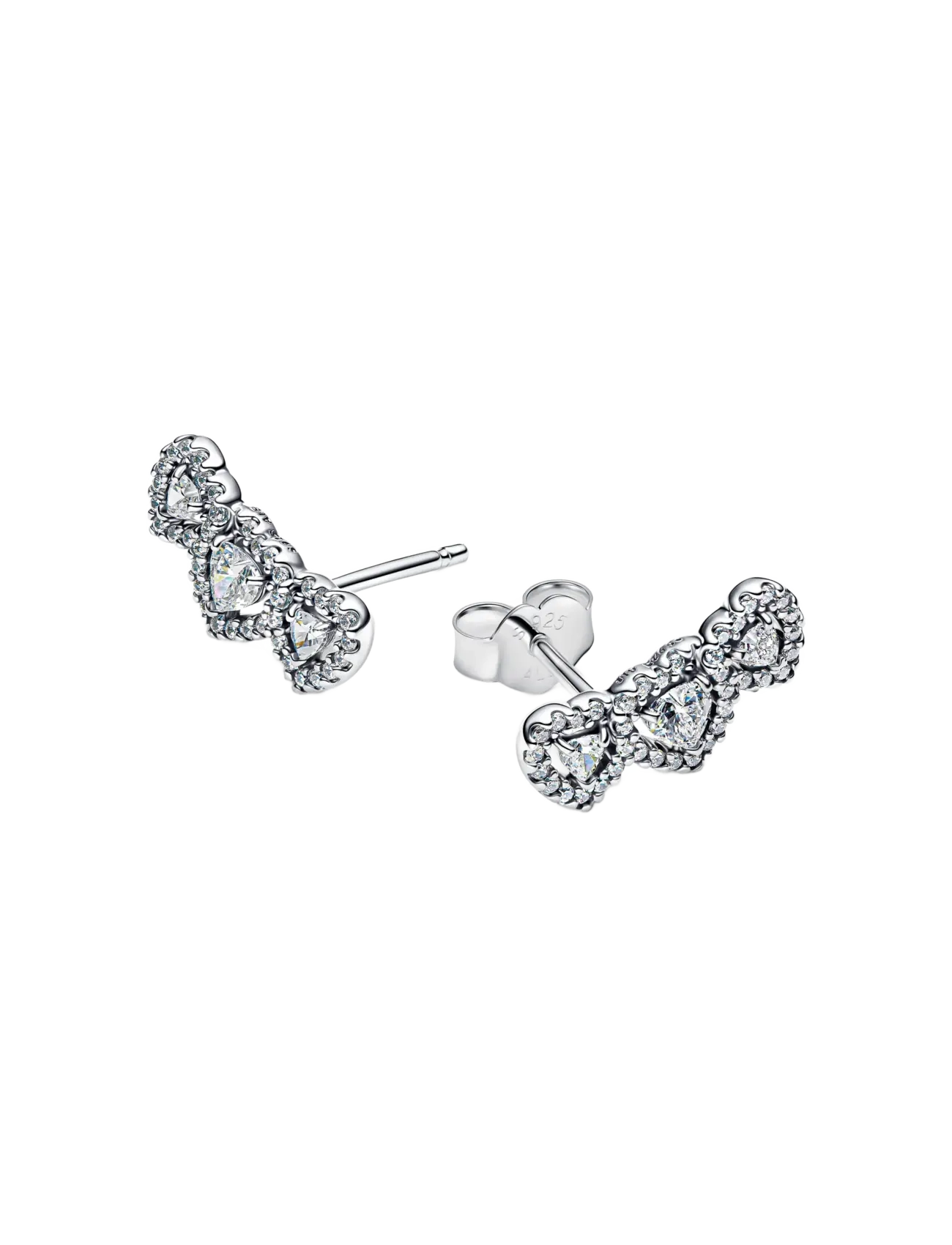 Pandora - Halo Heart Trilogy Stud Earrings - ohrstecker - clear - 2