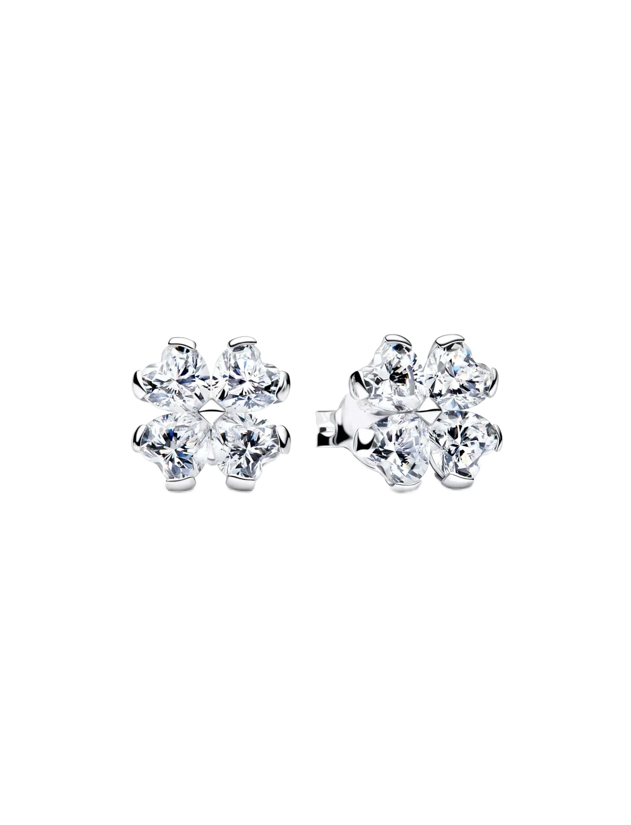Pandora Sparkling Lucky Clover Stud Earrings - Schmuck - CLEAR / undefined