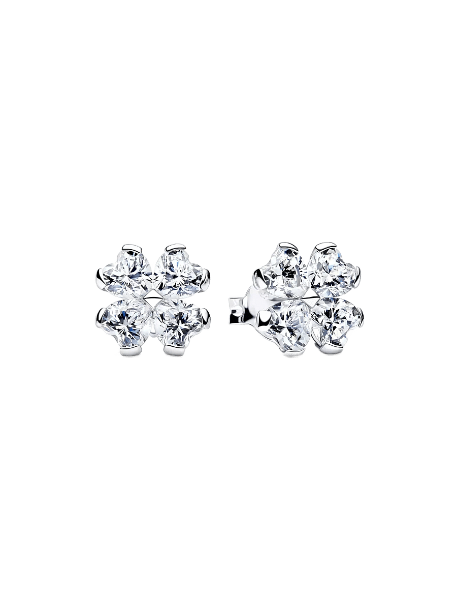 Pandora - Sparkling Lucky Clover Stud Earrings - Ørestikker - clear - 1