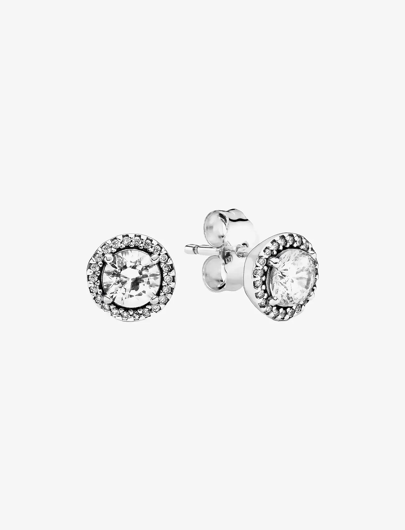 Pandora - Silver stud earrings with clear cubic zirconia - studs örhängen - clear - 1