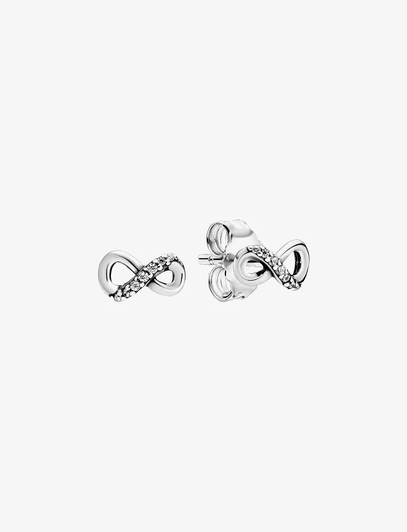 Pandora - Infinity sterling silver stud earrings with clear cubic zirconia - studs örhängen - clear - 1