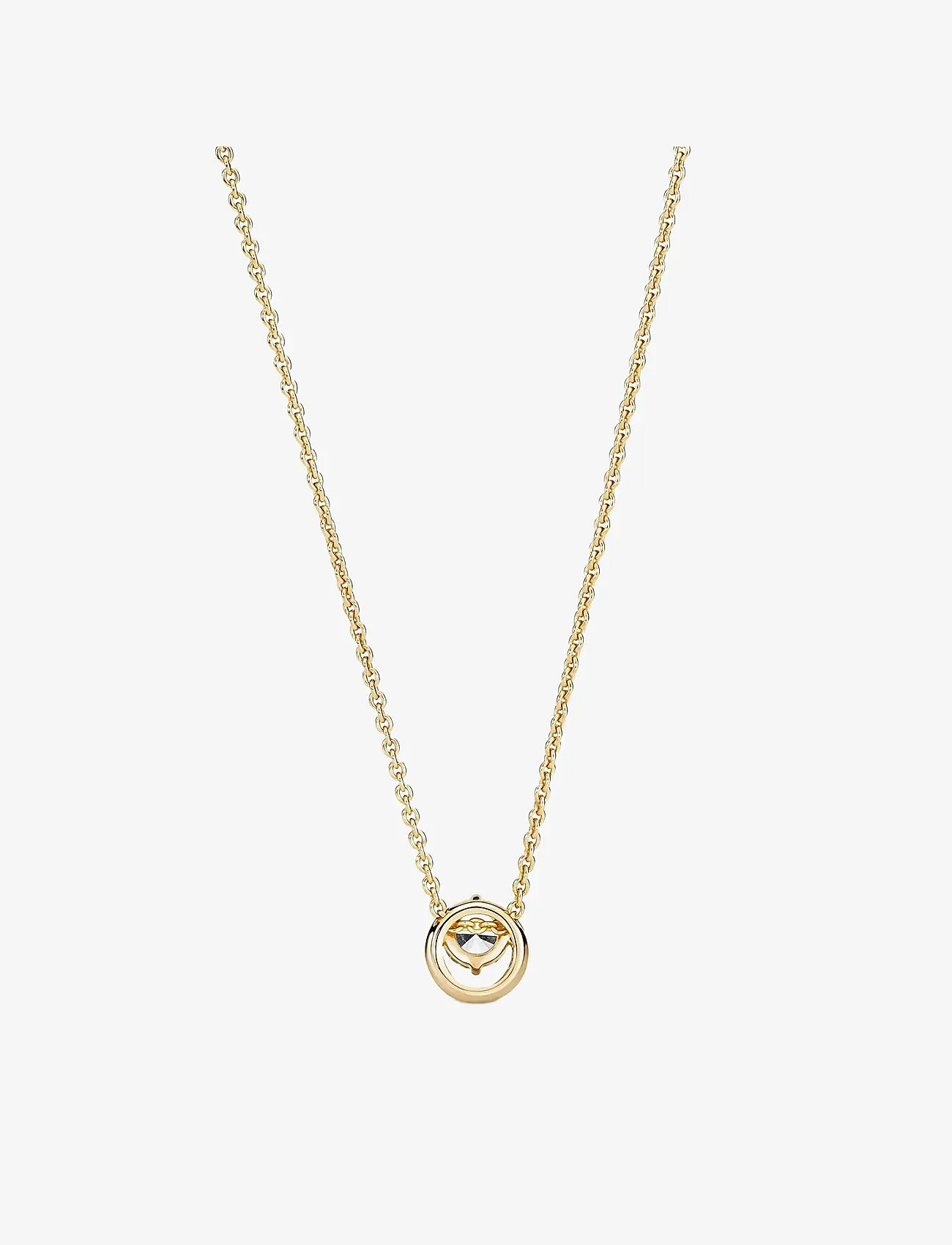 Pandora - Round Halo Pendant Collier Necklace - halsketten - clear - 2