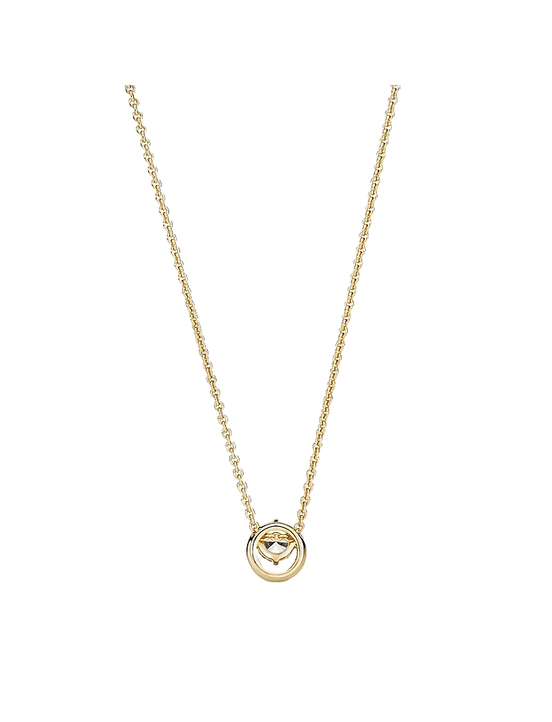 Pandora - Round Halo Pendant Collier Necklace - halsketten - clear - 2