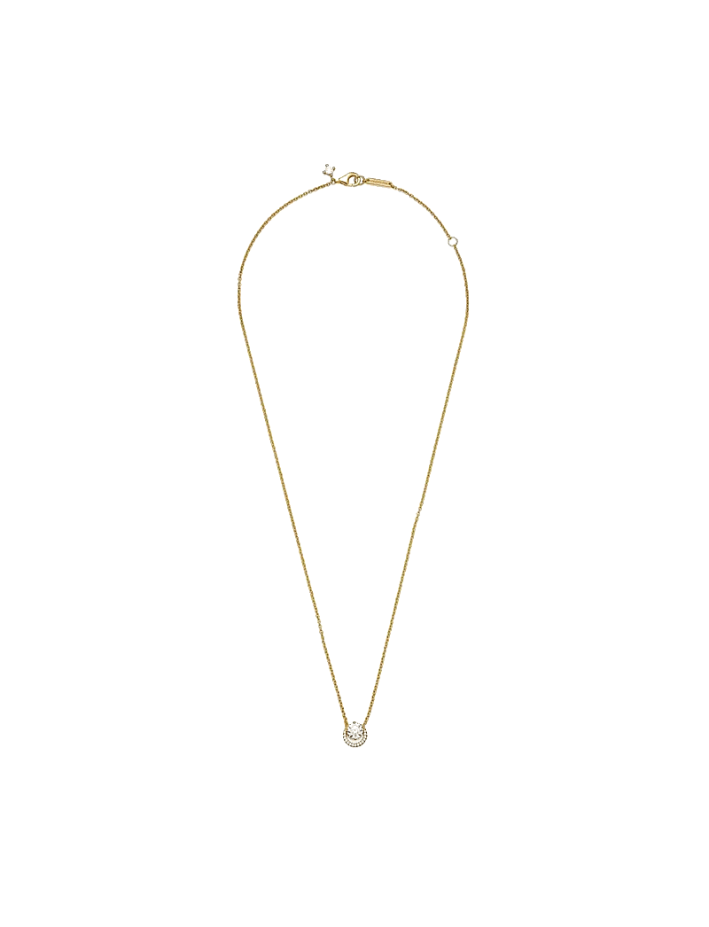 Pandora - Round Halo Pendant Collier Necklace - halsketten - clear - 3