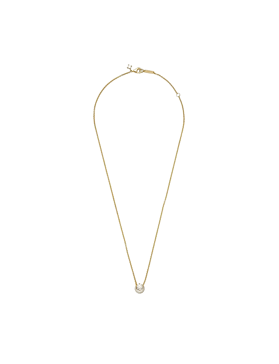 Pandora - Round Halo Pendant Collier Necklace - halsketten - clear - 3