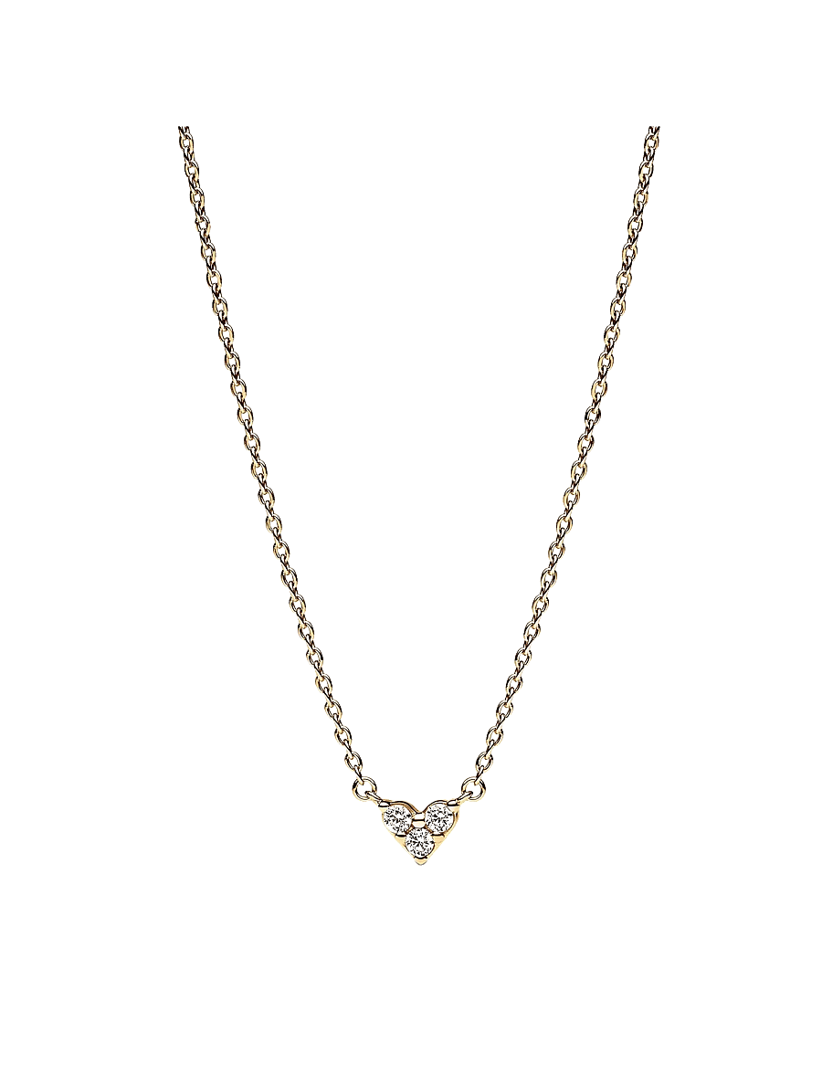 Pandora - Triple Stone Heart Collier Necklace - halsketten - clear - 1
