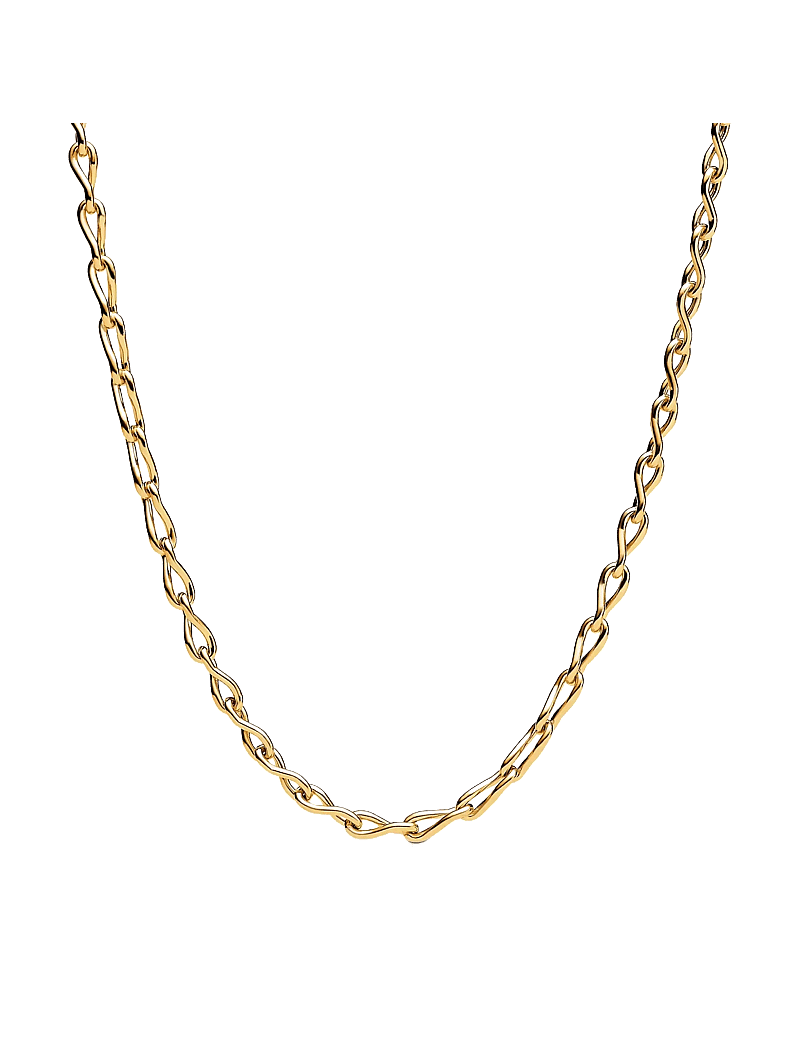 Pandora - Figure of 8 chain link 14k gold-plated necklace - kedjehalsband - no color - 1