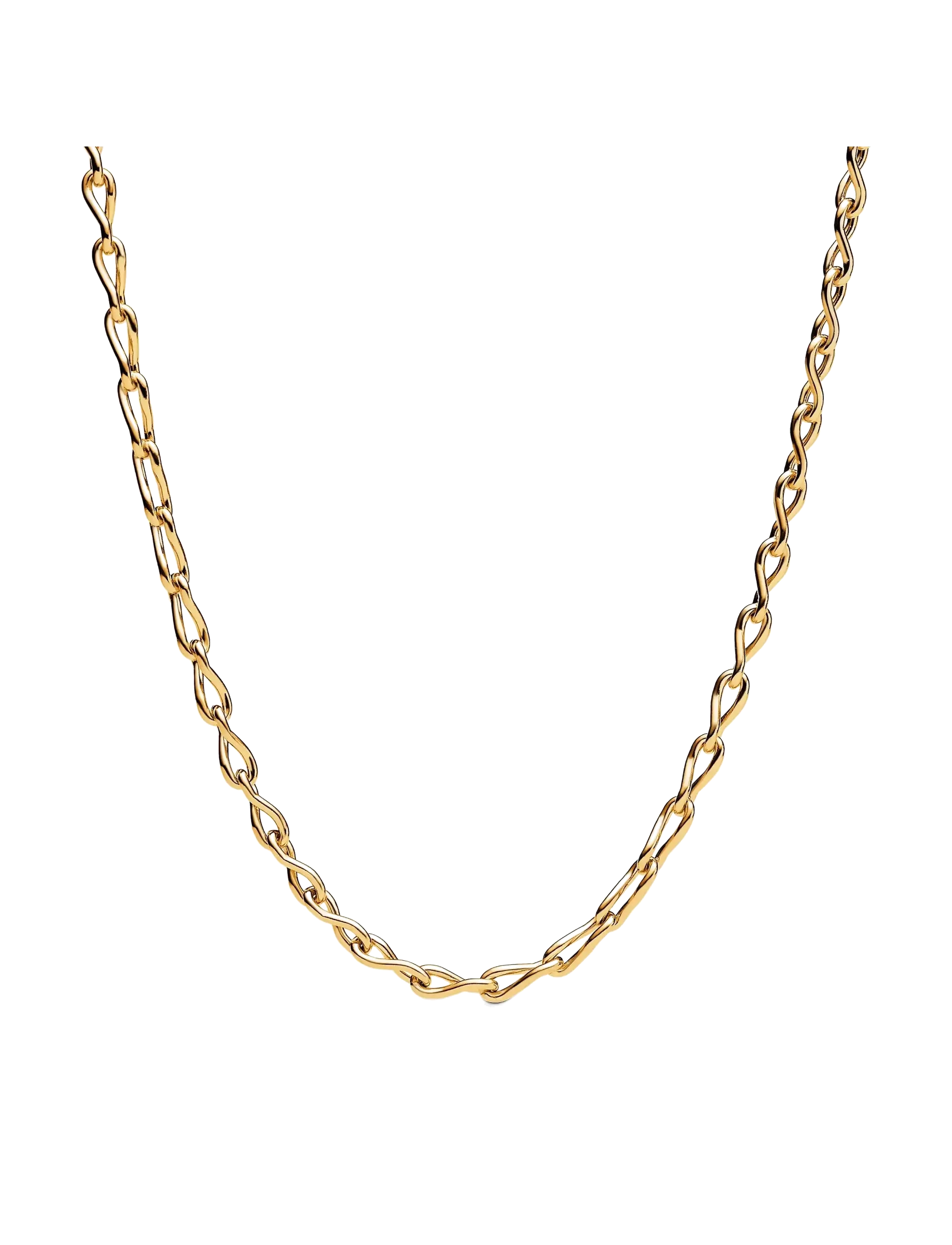 Pandora Figure of 8 chain link 14k gold-plated necklace - Halskæder - NO COLOR / undefined
