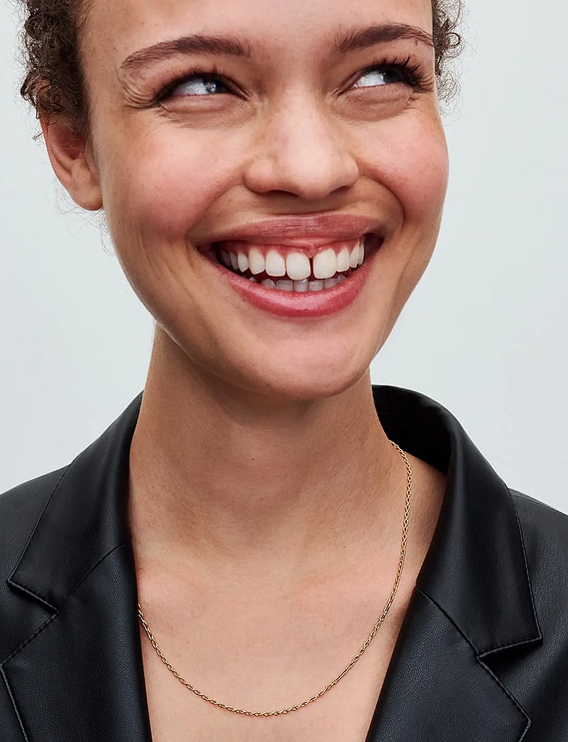 Pandora - Figure of 8 chain link 14k gold-plated necklace - kedjehalsband - no color - 0