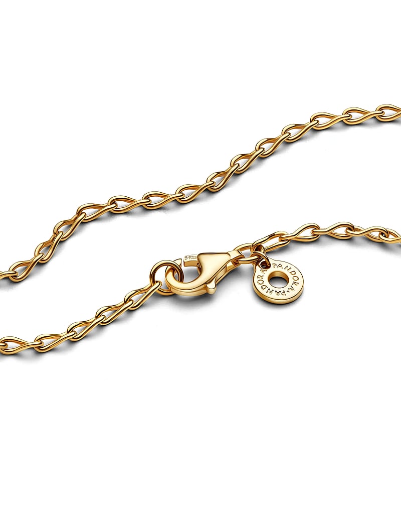 Pandora - Figure of 8 chain link 14k gold-plated necklace - kedjehalsband - no color - 3