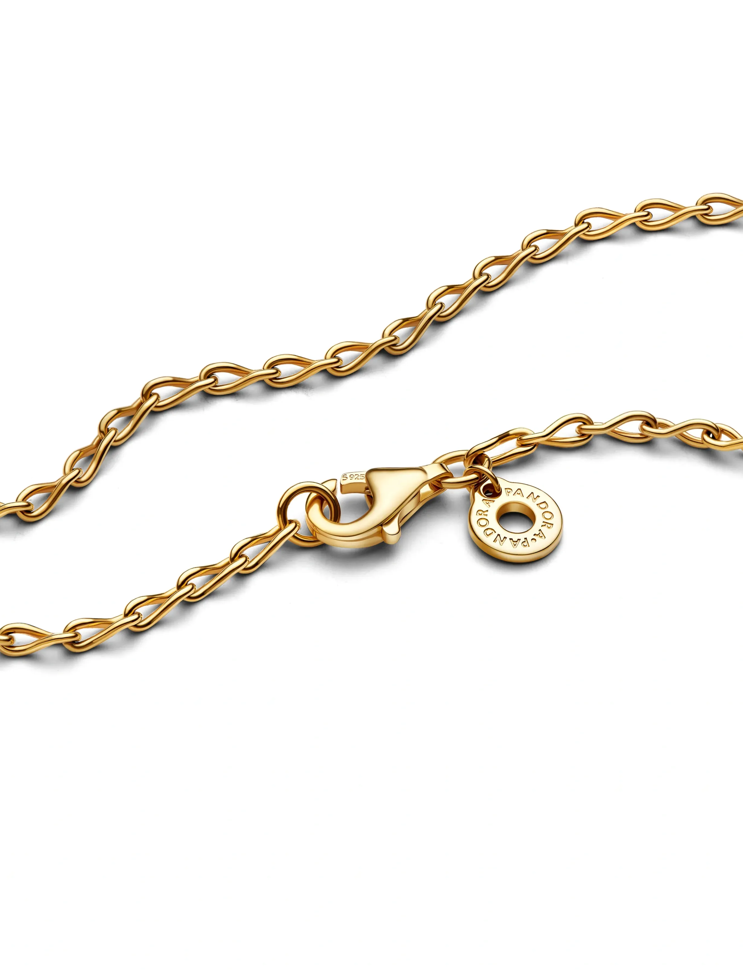 Pandora - Figure of 8 chain link 14k gold-plated necklace - colliers chaîne - no color - 3