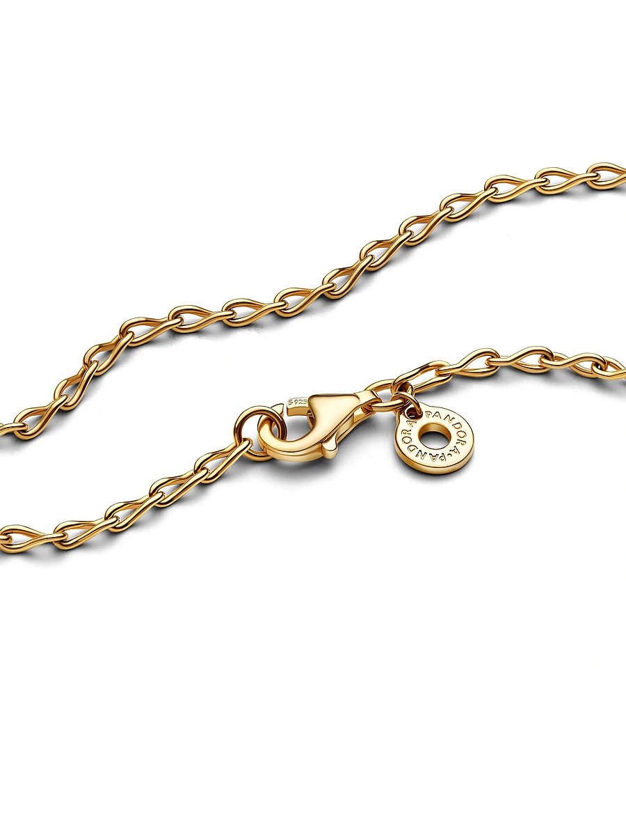 Pandora - Figure of 8 chain link 14k gold-plated necklace - colliers chaîne - no color - 3