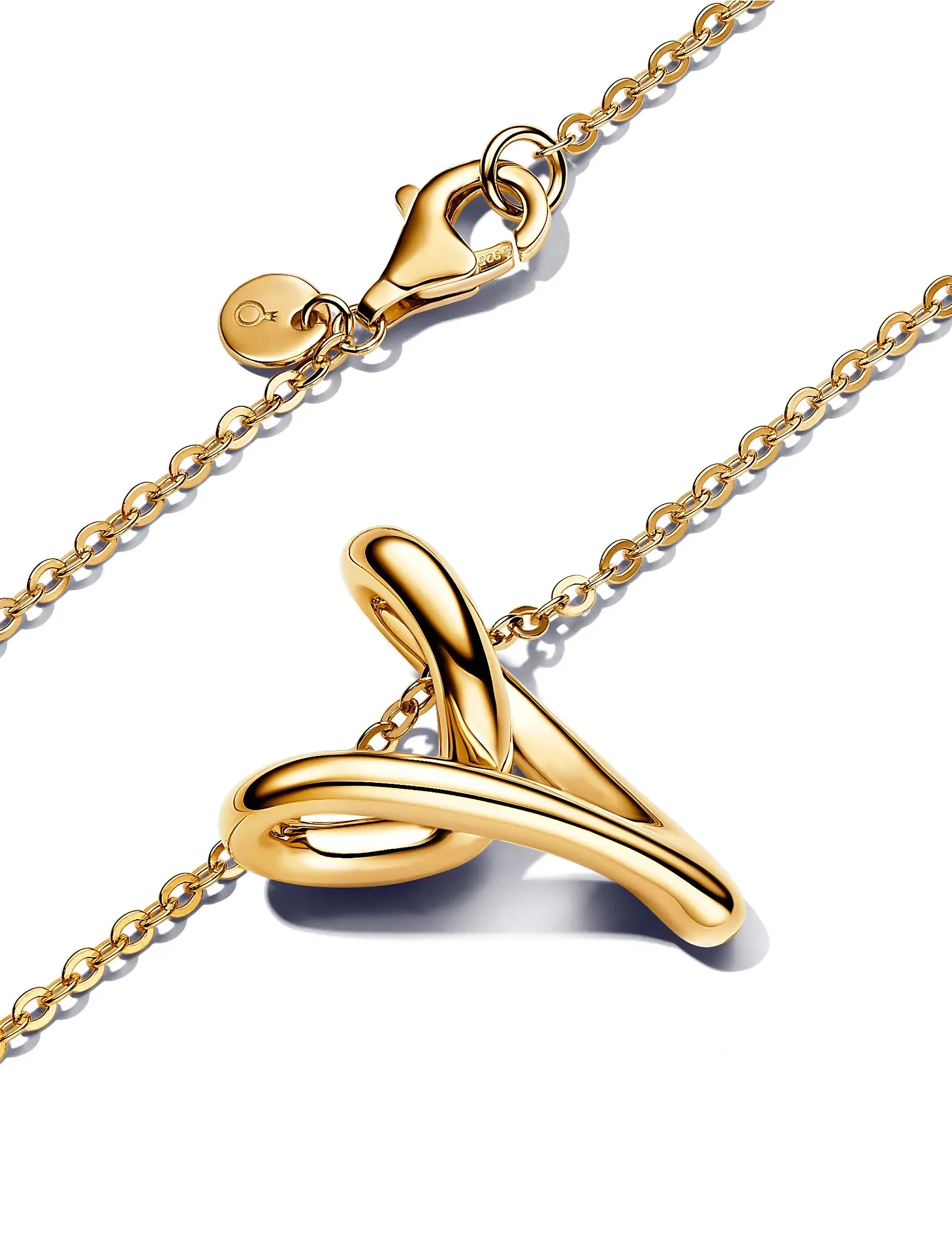 Pandora - Heart pendant 14k gold-plated necklace - halskæder - no color - 2