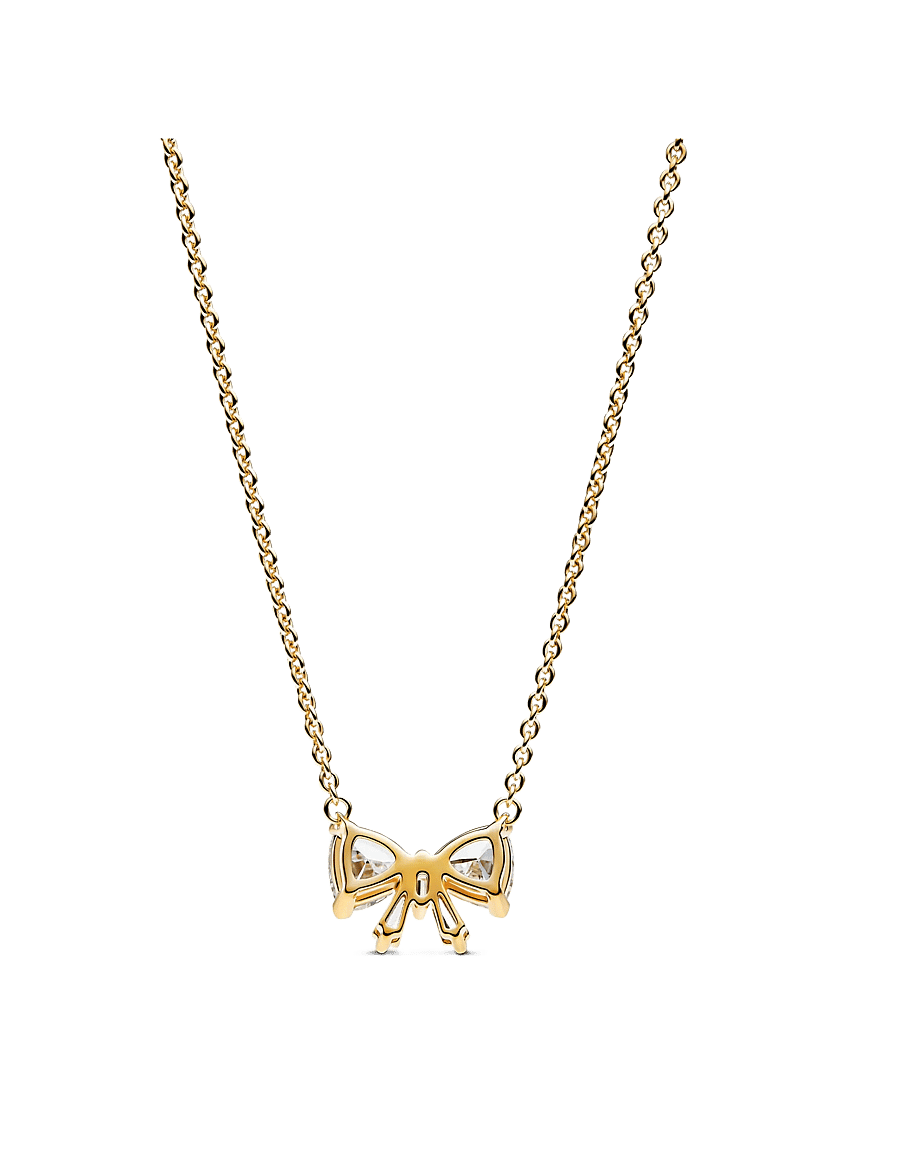 Pandora - Sparkling Bow Necklace - colliers chaîne - clear - 2