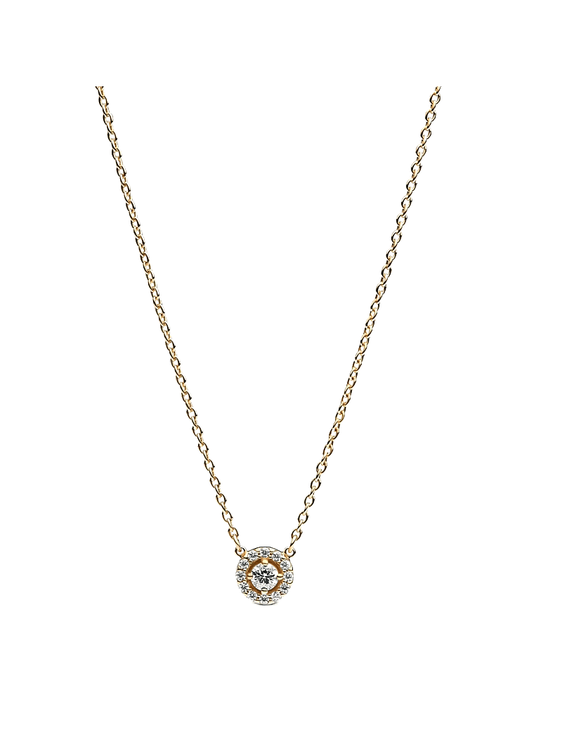 Pandora - 14k gold-plated collier with clear cubic zirconia - halsketten - clear - 1
