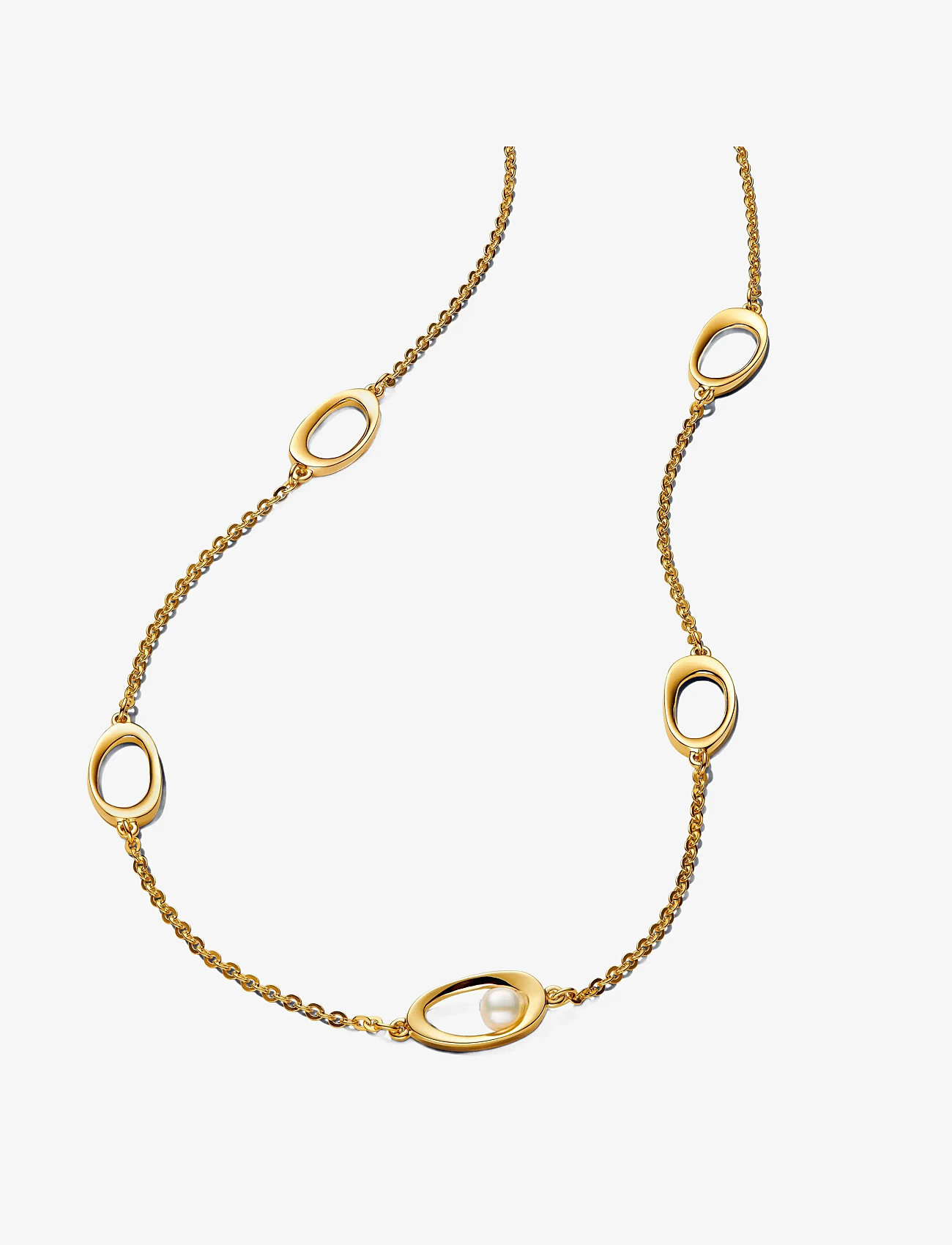 Pandora - 14k gold-plated necklace with treated white freshwater cultured pearl - kaelaketid - no color - 1