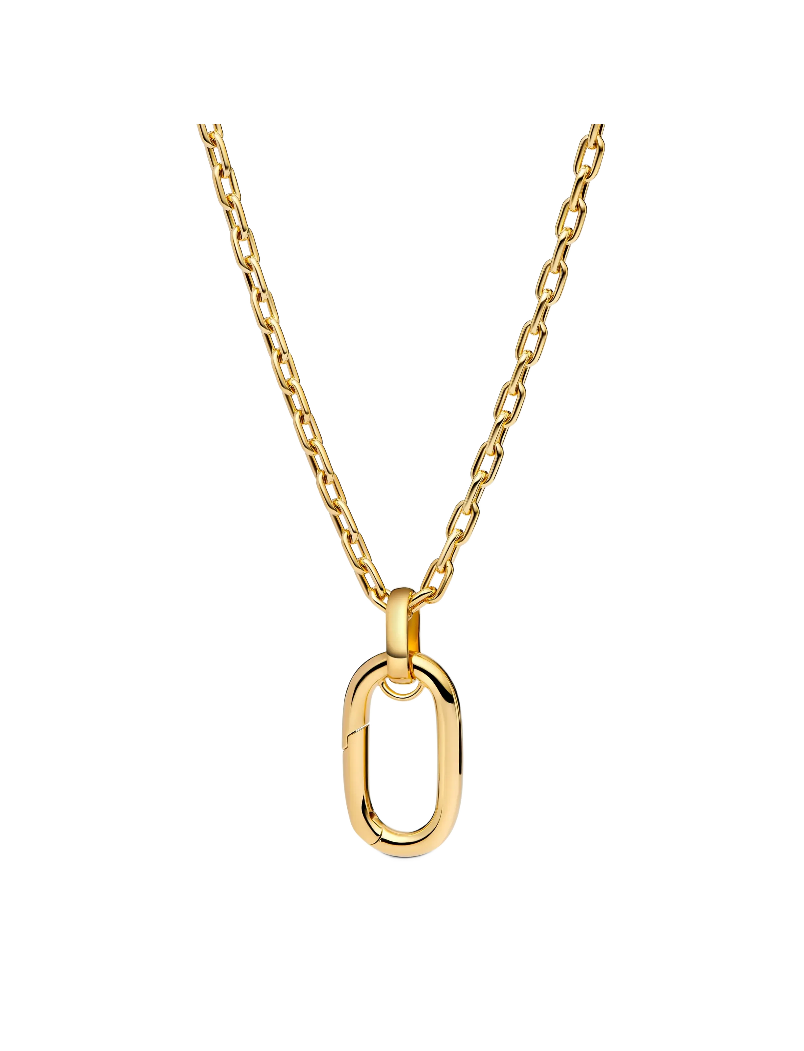 Pandora 14k gold-plated large openable link pendant necklace - Halskæder - NO COLOR / undefined