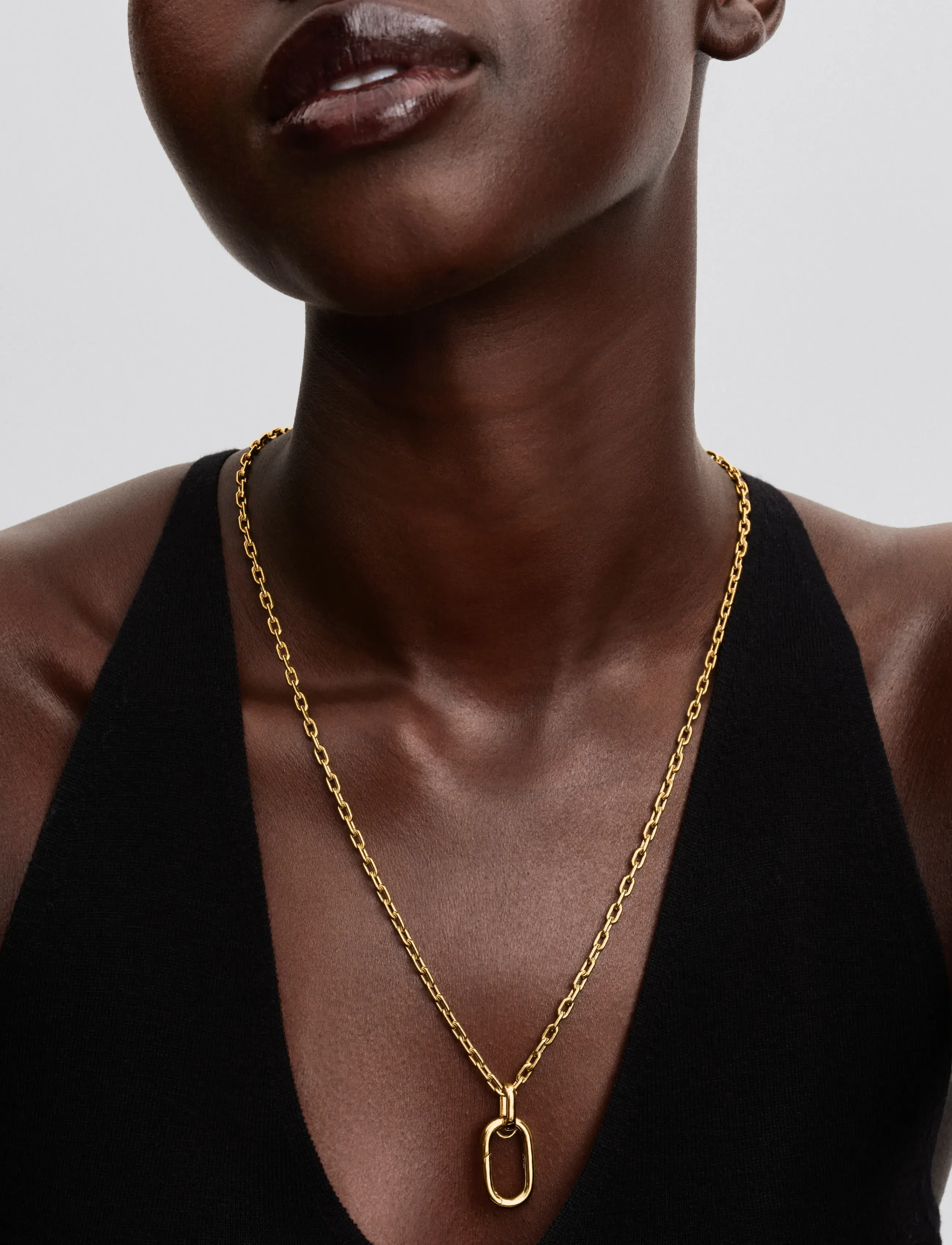 Pandora 14K Gold-Plated Large Openable Link Pendant Necklace, 70 cm, Gold, Halskæder > Kædehalskæder, Dame