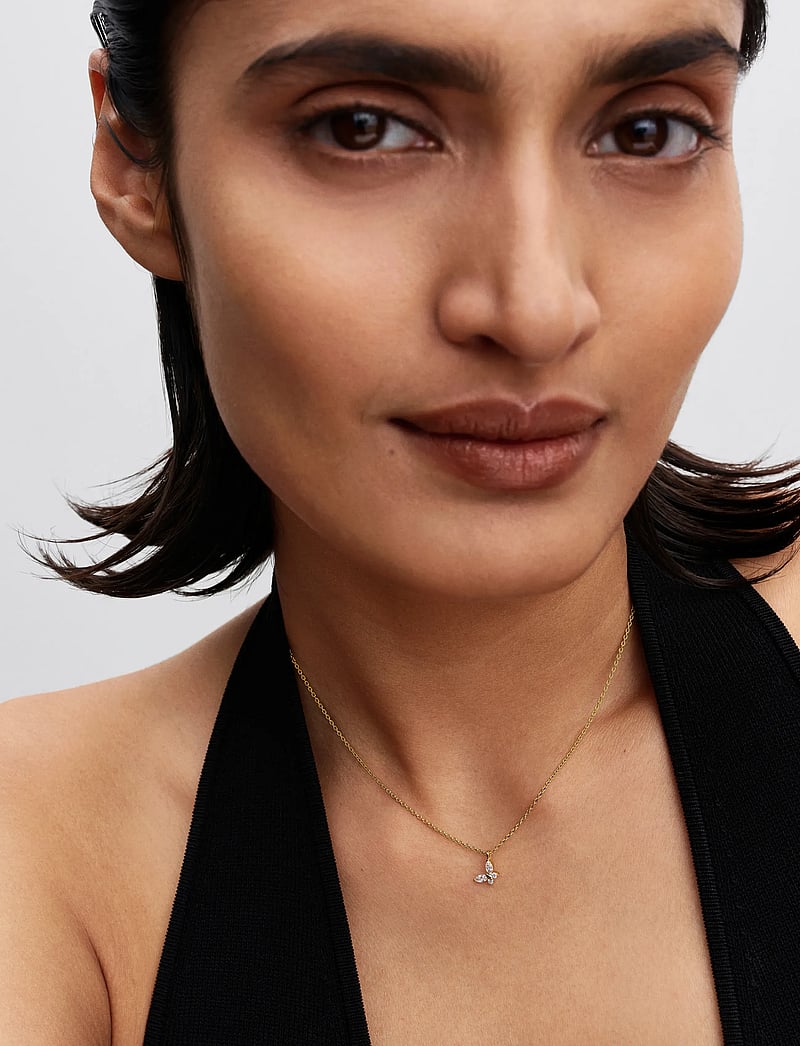 Pandora - Butterfly 14k gold-plated collier with clear cubic zirconia - kaelaketid - clear - 0