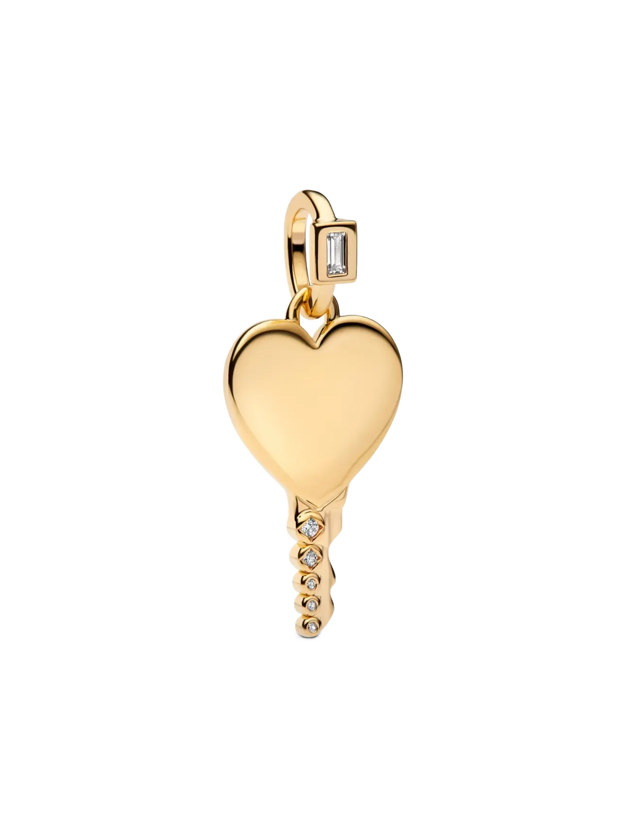 Pandora Engravable heart key 14k gold-plated - Accessories - CLEAR / undefined