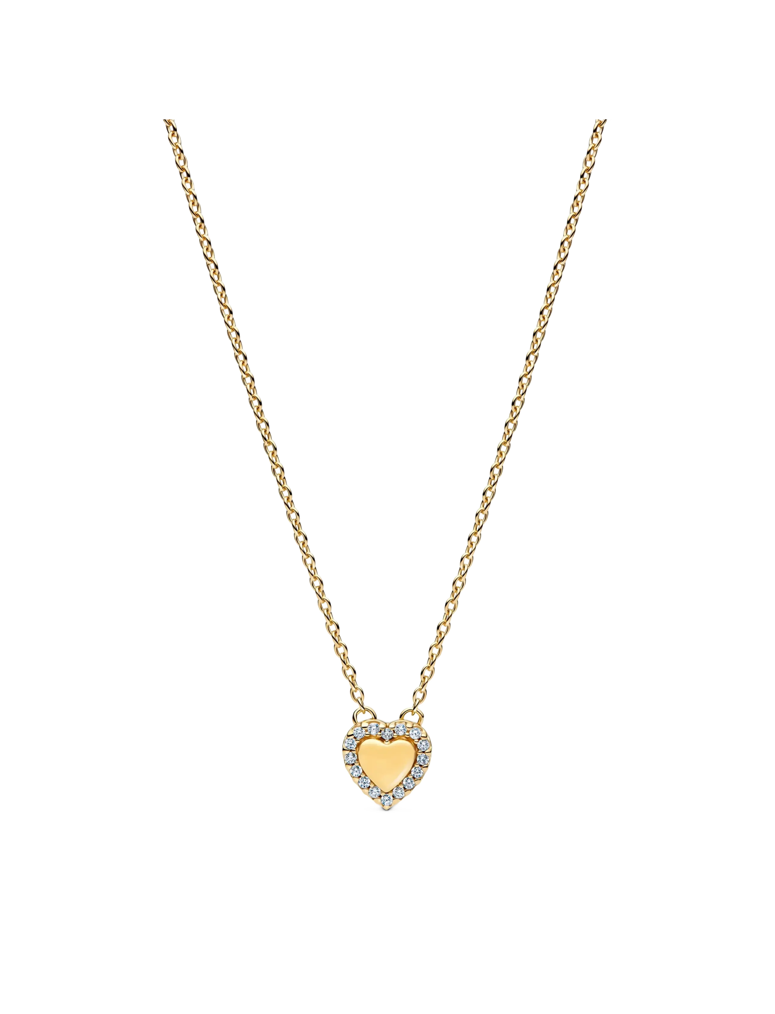 Pandora Engravable heart 14k gold-plated collier - Accessories - CLEAR / undefined