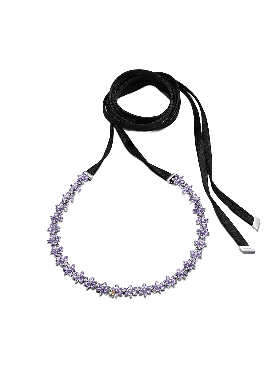 Pandora - Herbarium and bee sterling silver - statement-ketten - purple - 1