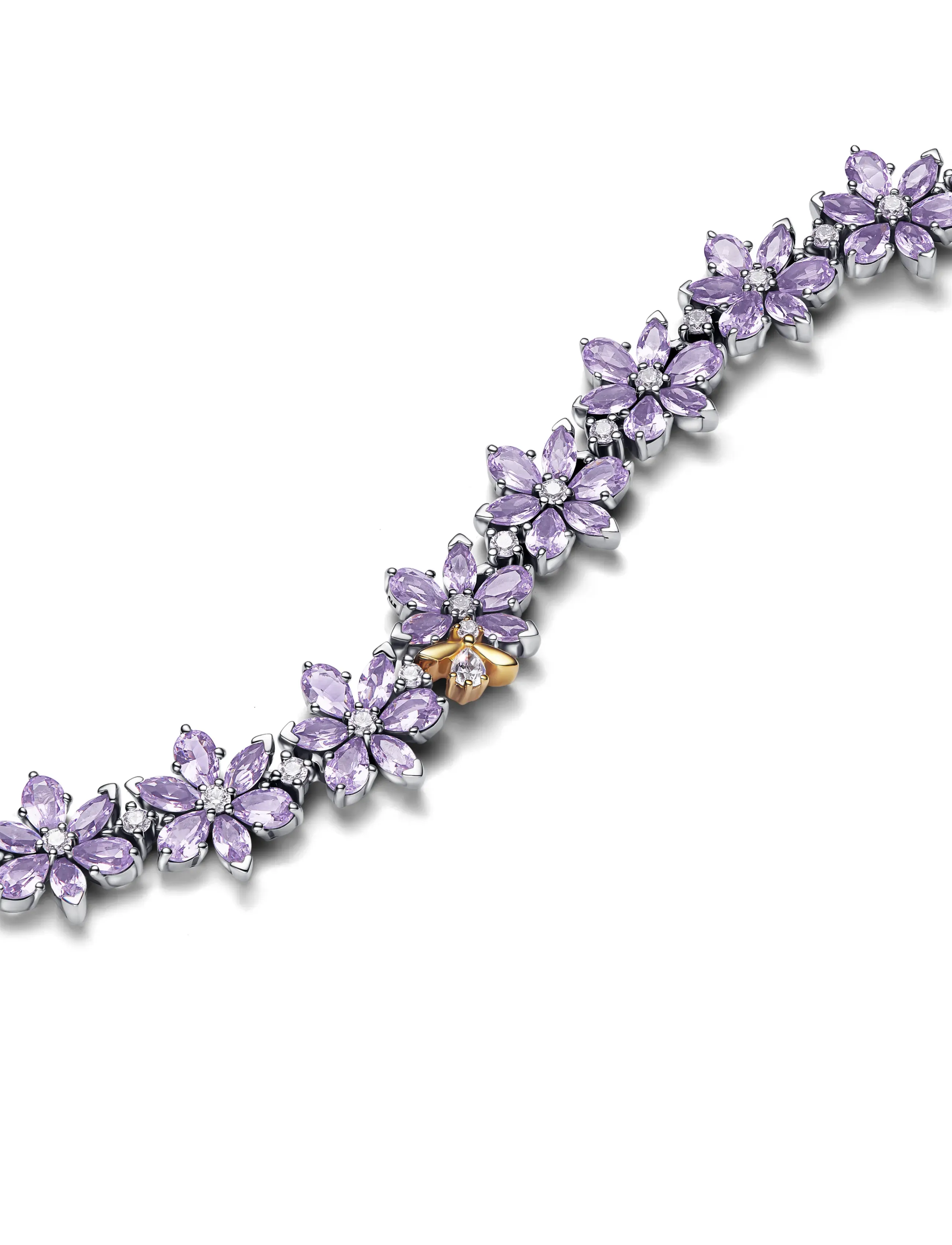 Pandora - Herbarium and bee sterling silver - statement-ketten - purple - 2