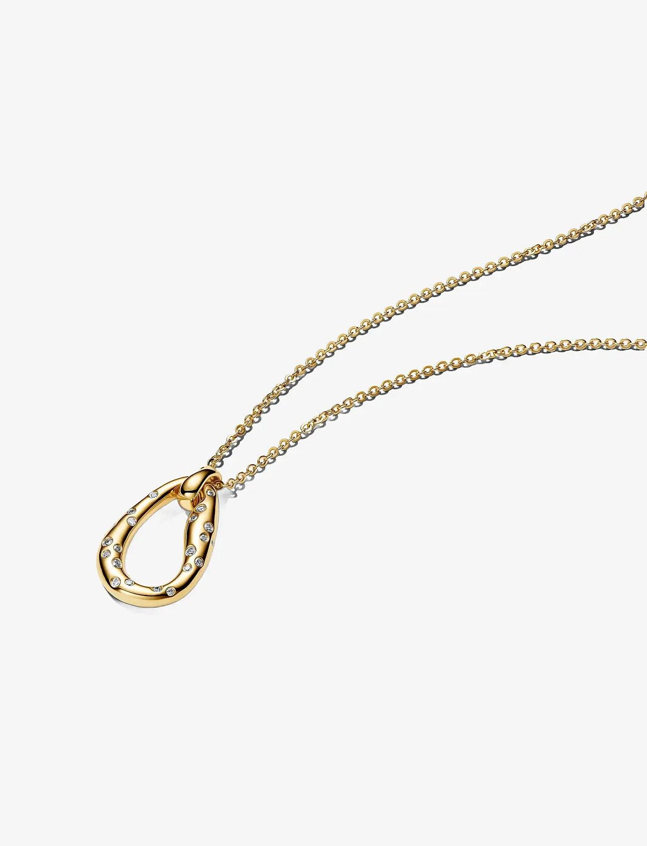 Pandora - Organically Shaped Stone-Set Pendant Necklace - hängen & berlocker - clear - 1