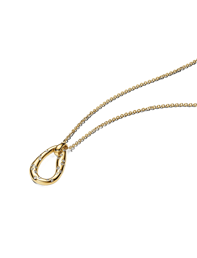 Pandora - Organically Shaped Stone-Set Pendant Necklace - hängen & berlocker - clear - 1