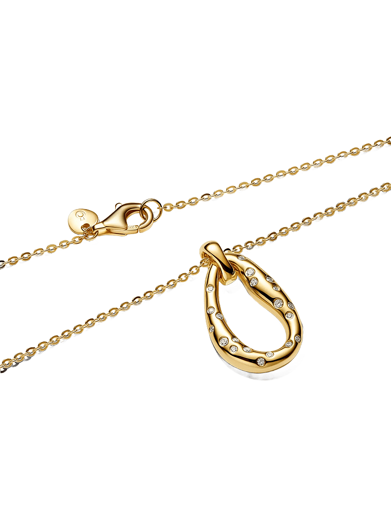 Pandora - Organically Shaped Stone-Set Pendant Necklace - hängen & berlocker - clear - 2