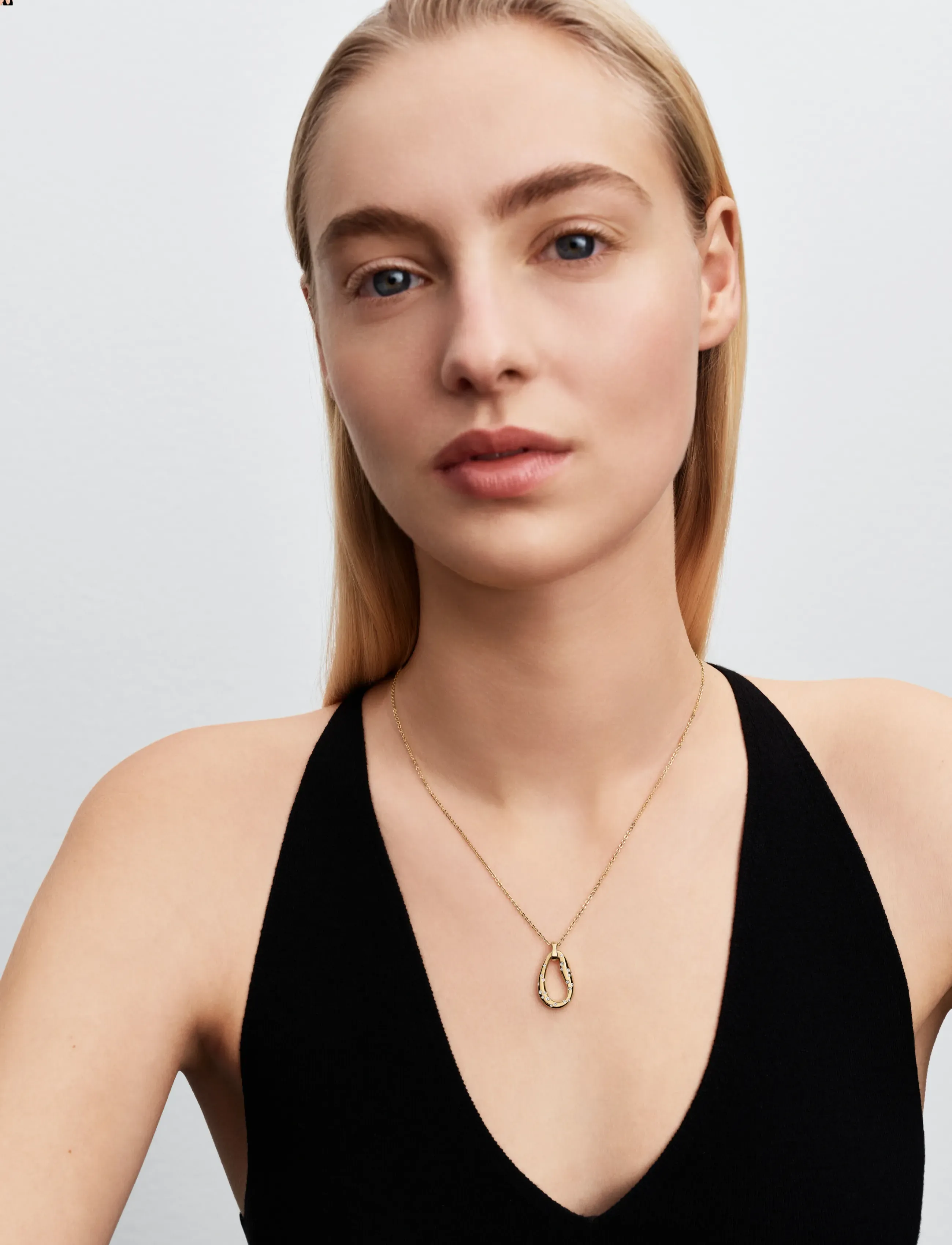 Pandora Organically Shaped Stone-Set Pendant Necklace, 45 cm, Jewellery, Gold - Pendants, Frauen