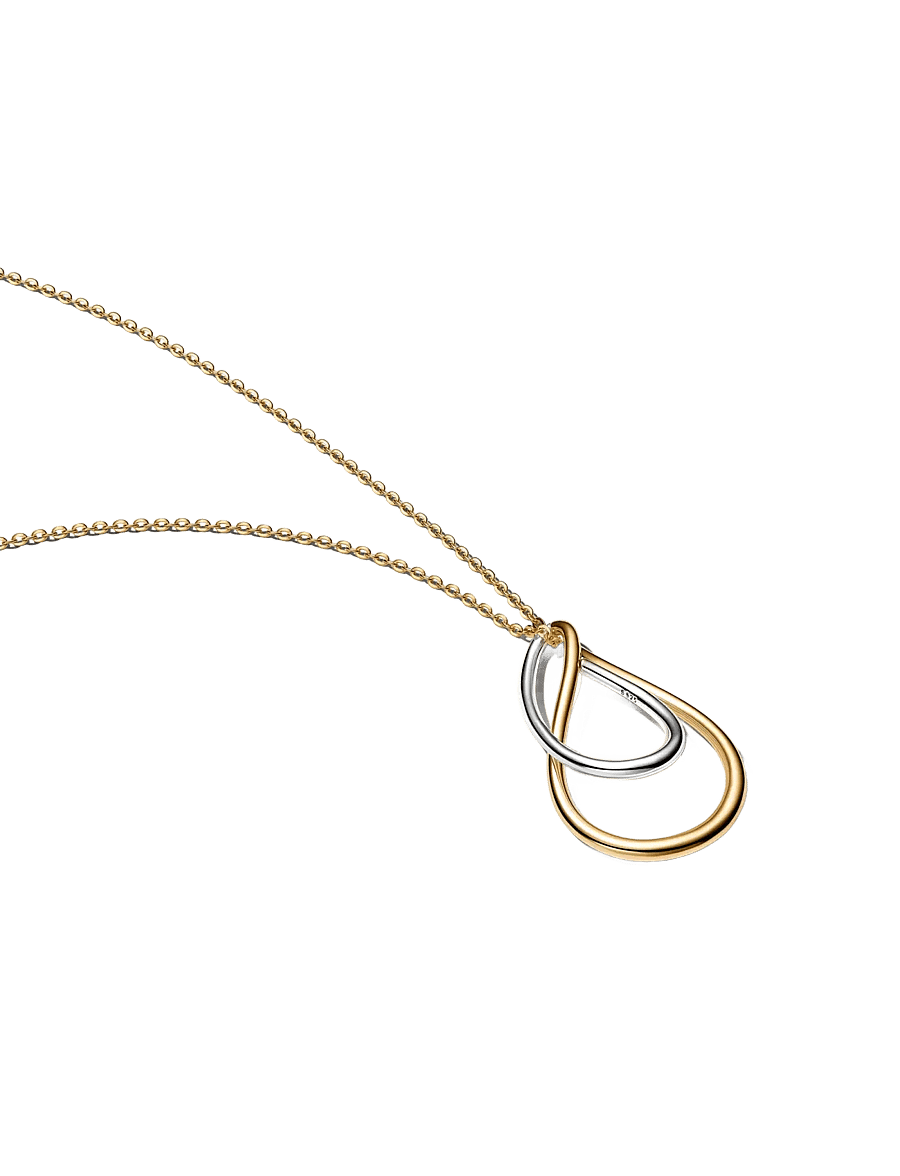 Pandora - Two-Tone Double Pendant Necklace - vedhæng - no color - 1