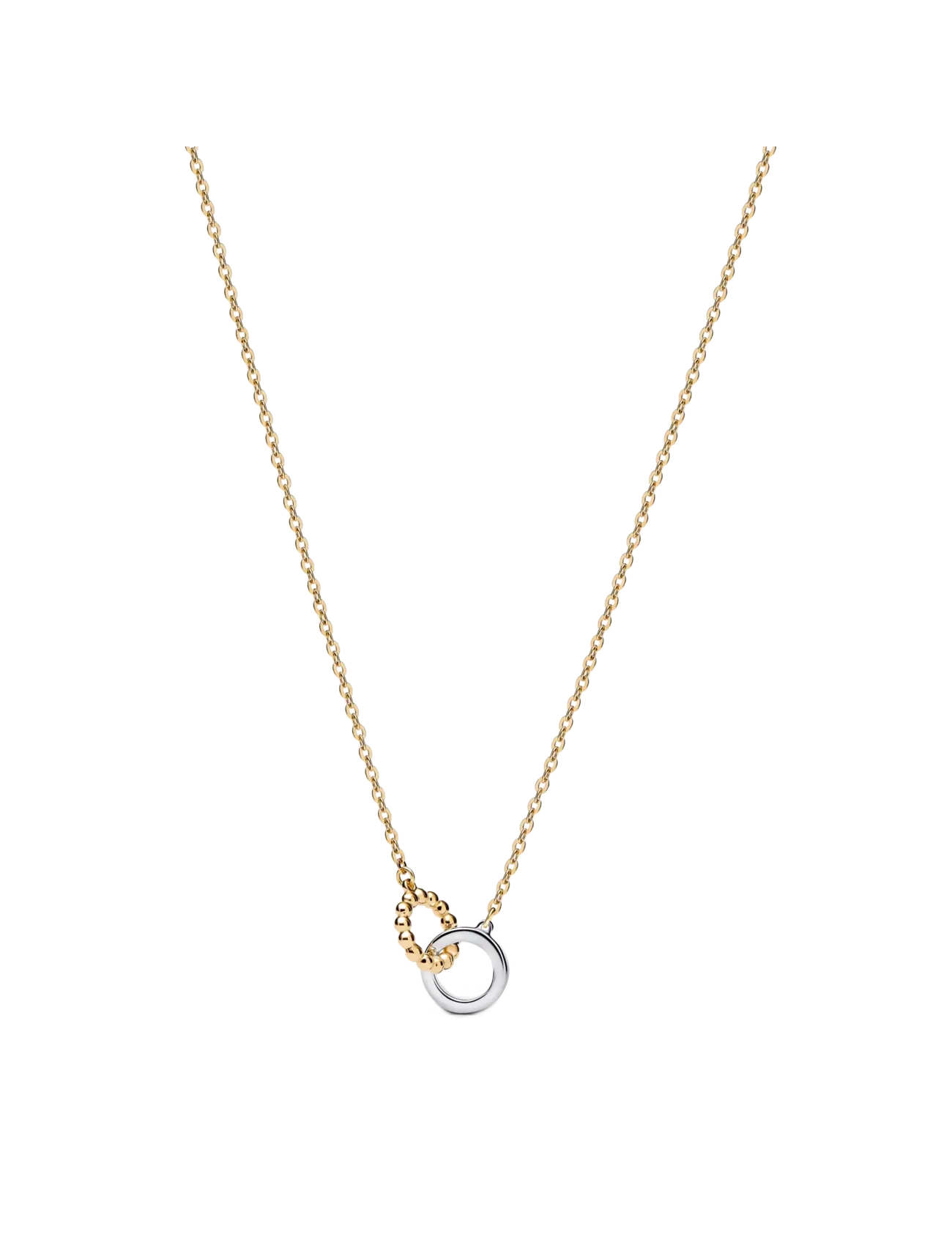Pandora - Beads & Pavé Interlocking Circles Necklace - clear - 2
