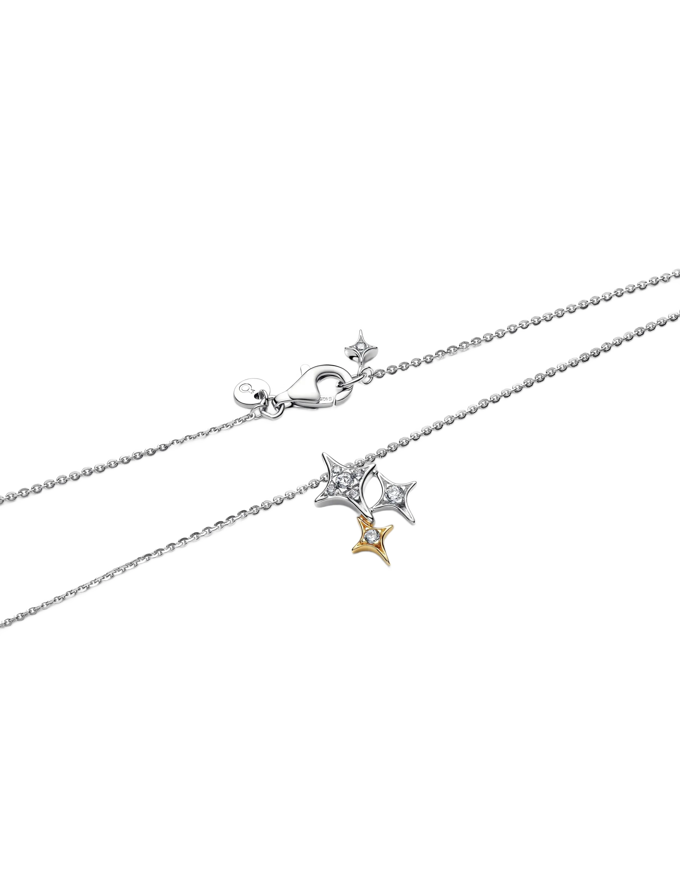 Pandora - Triple Star Pendant Necklace - clear - 2