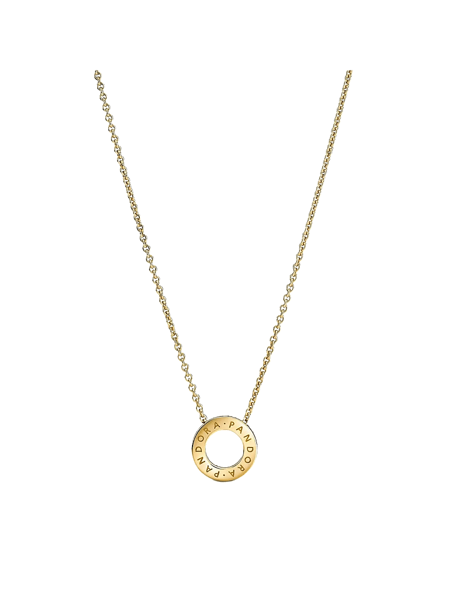 Pandora - Logo Pavé Circle Collier Necklace - halsketten - clear - 1