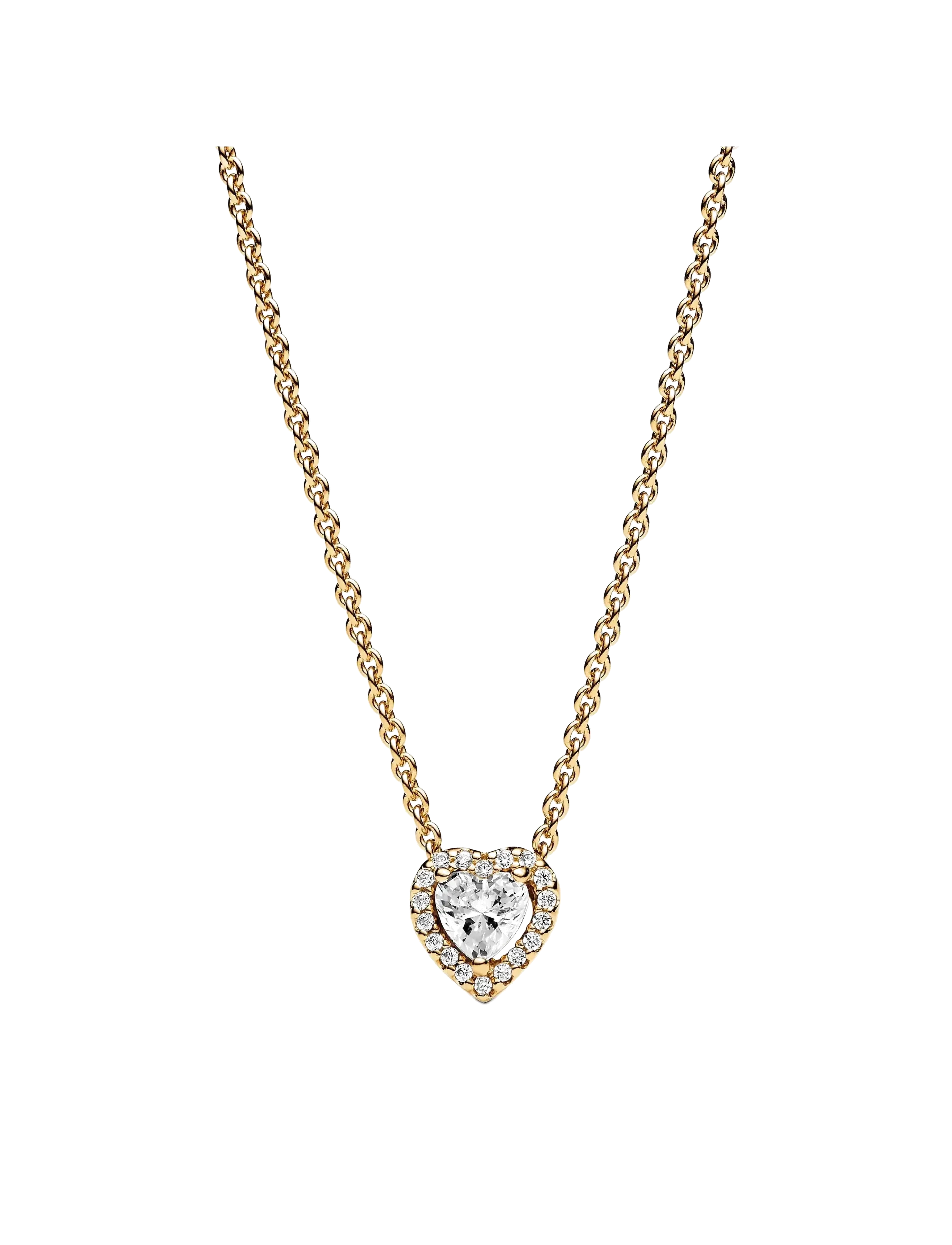 Pandora Sparkling Heart Collier Necklace - Halskæder - CLEAR / undefined