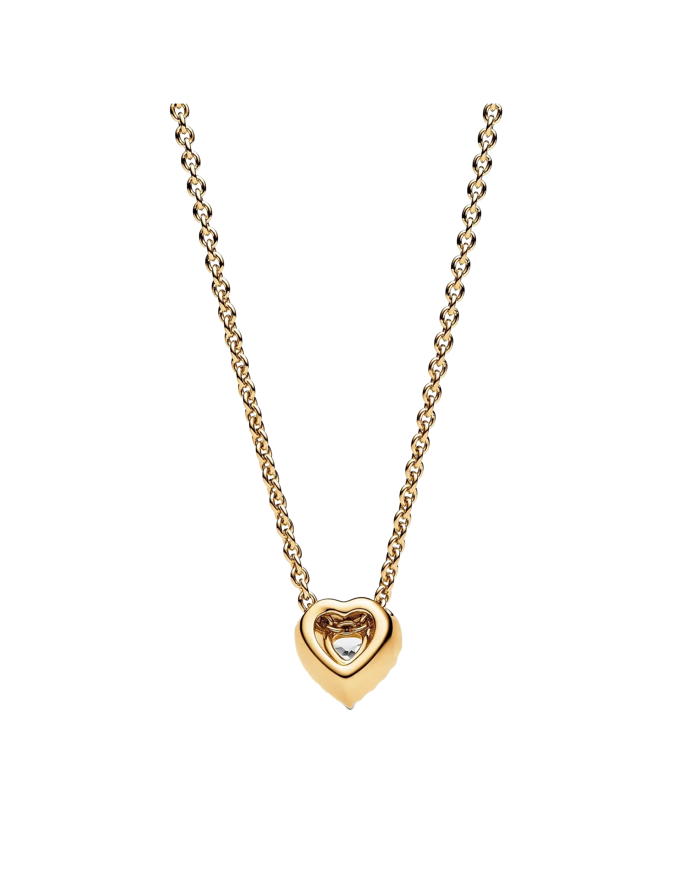 Pandora - Sparkling Heart Collier Necklace - halsketten - clear - 2