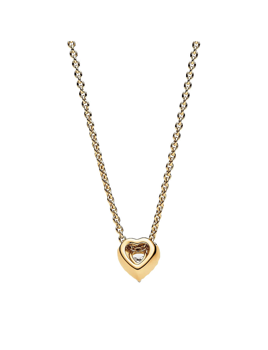 Pandora - Sparkling Heart Collier Necklace - halsketten - clear - 2