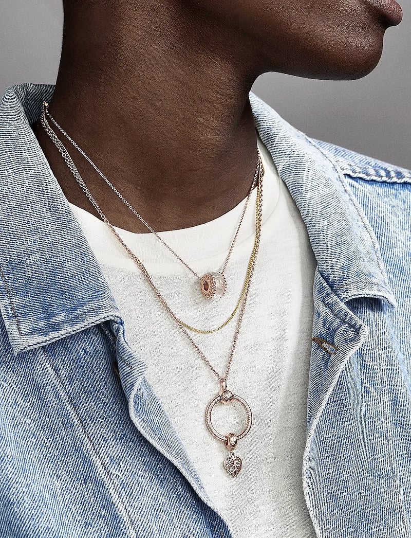 Pandora - 14k Gold-plated necklace with sliding clasp - chain necklaces - no color - 2