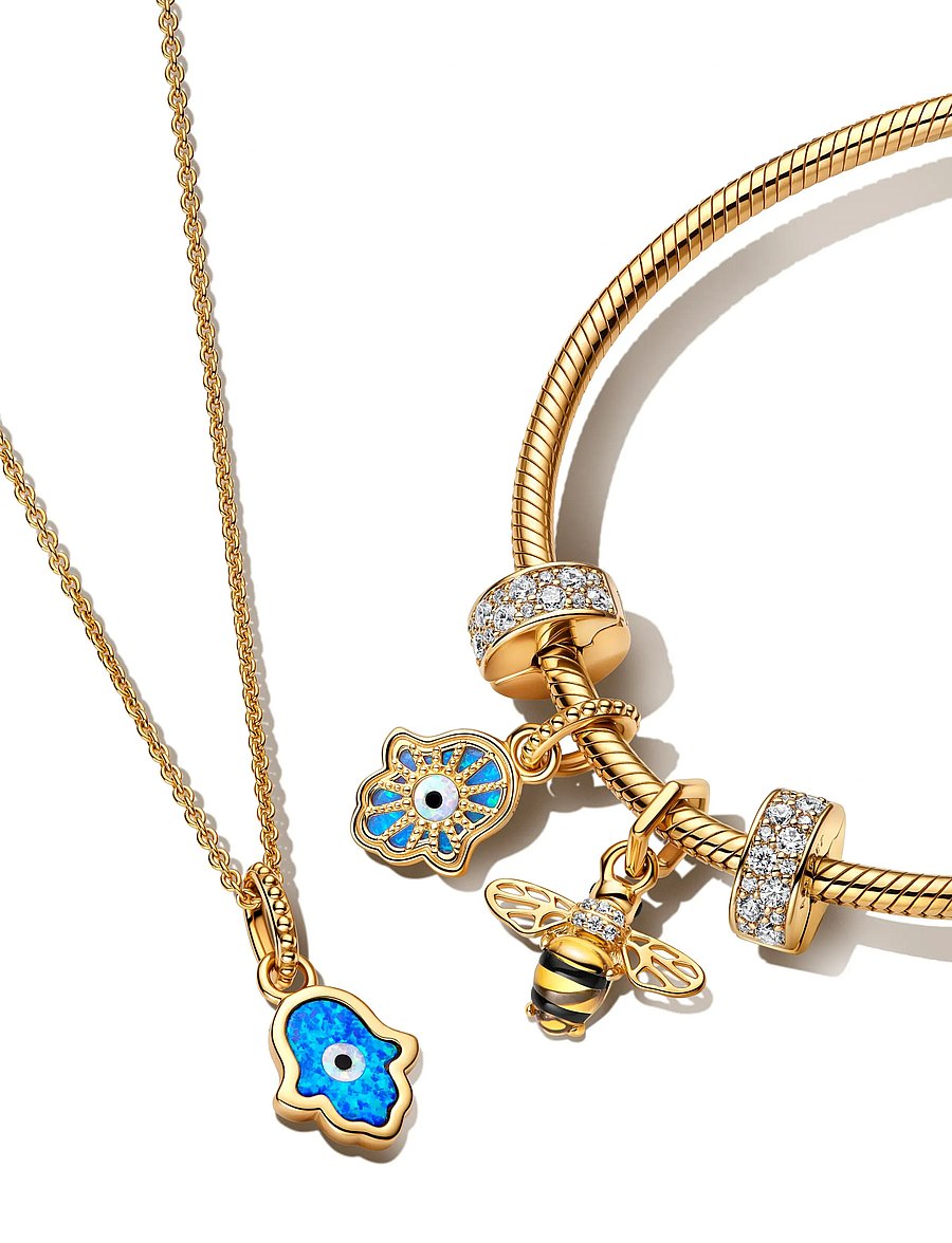 Pandora - 14k Gold-plated necklace - halskettingen - no color - 2