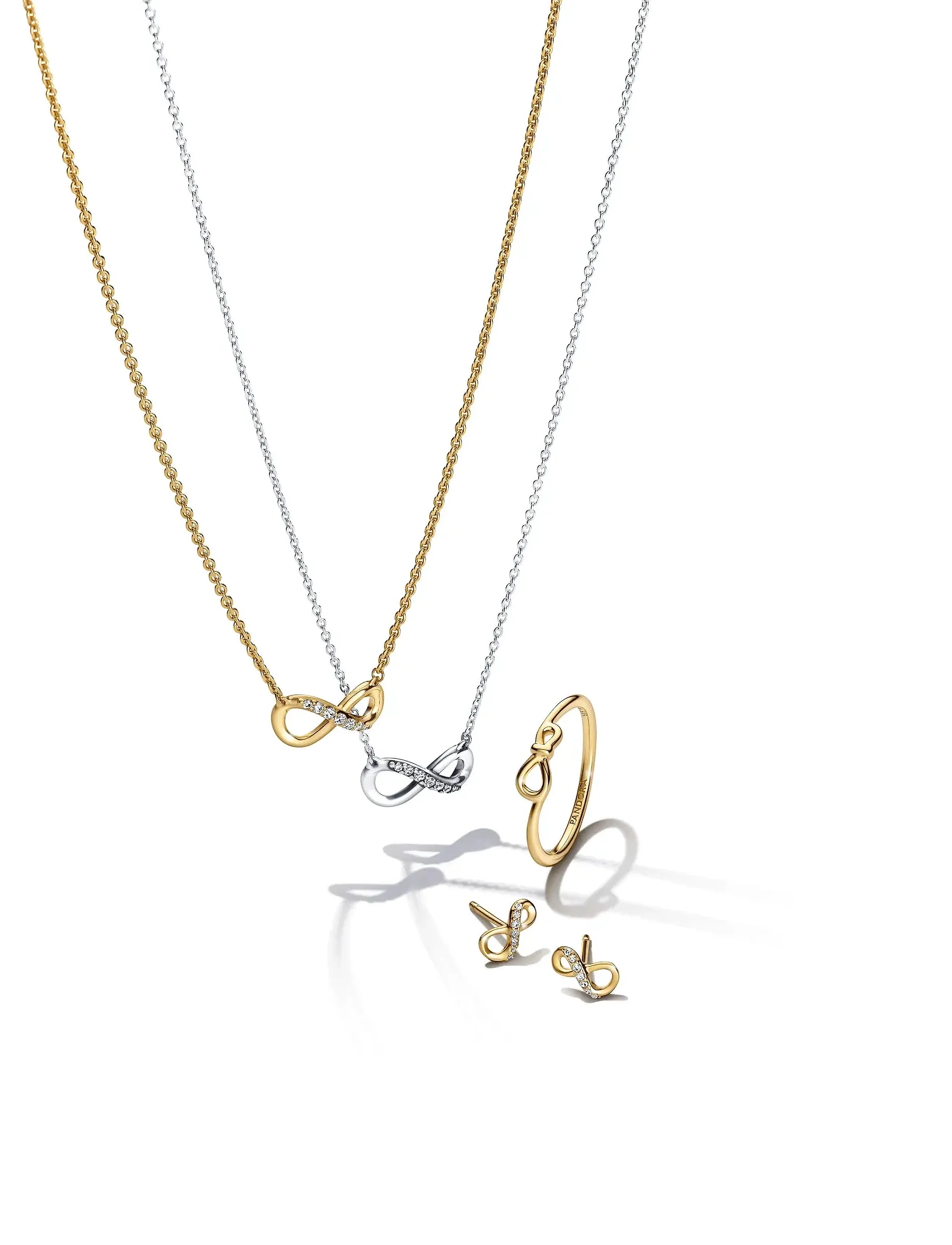 Pandora - Infinity 14k gold-plated collier with clear cubic zirconia - clear - 2
